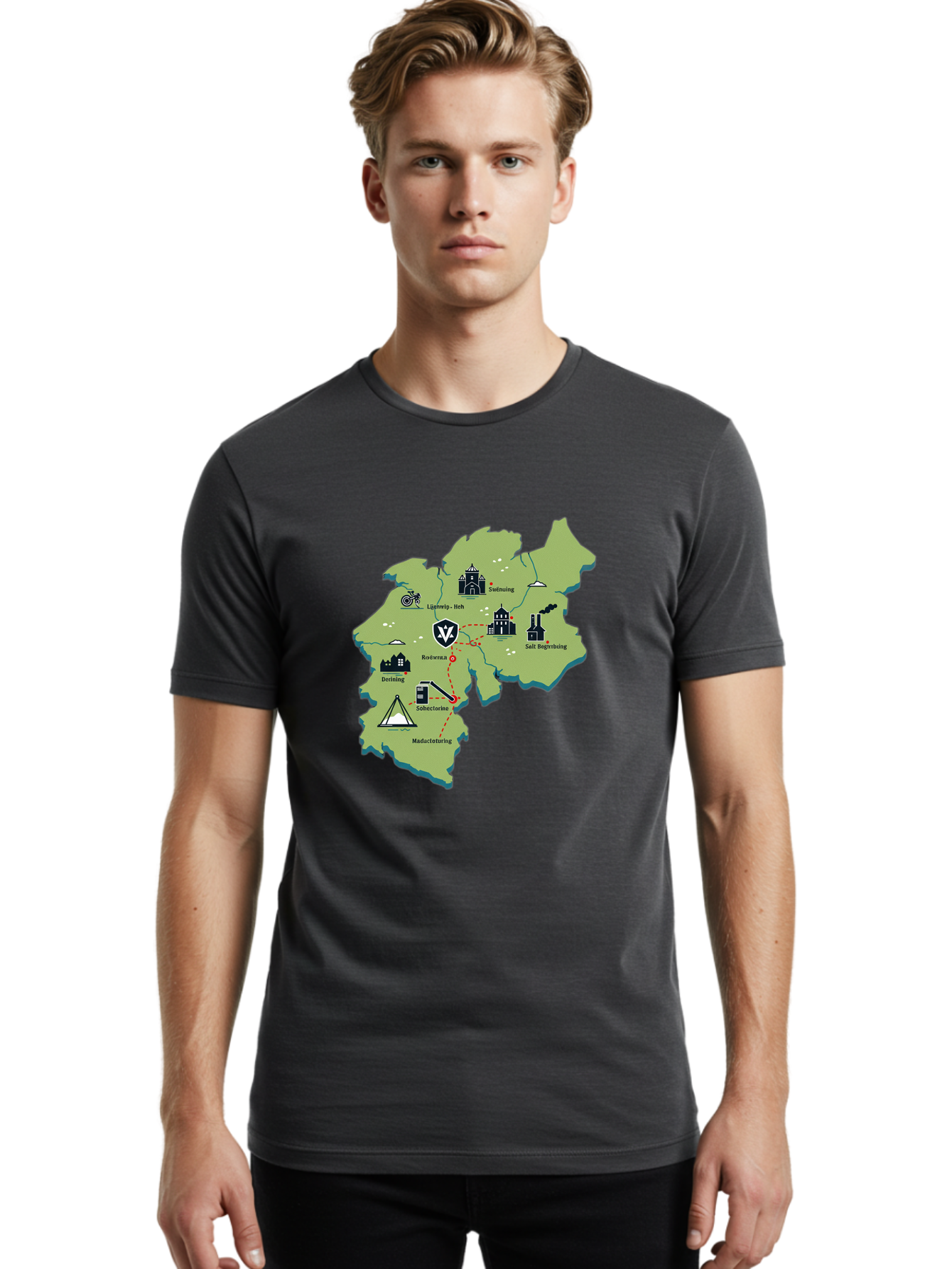 Colchester-Map Men'S Graphic Tee, 100% Cotton, Comfortable Casual Summer Wear, Machine Washable, Vintage Camera, Old Camera, Antique Camera, Black Camera, Classic Photography, Photography Equipment, Nostalgic Device, Film Camera, Camera Art Bam093