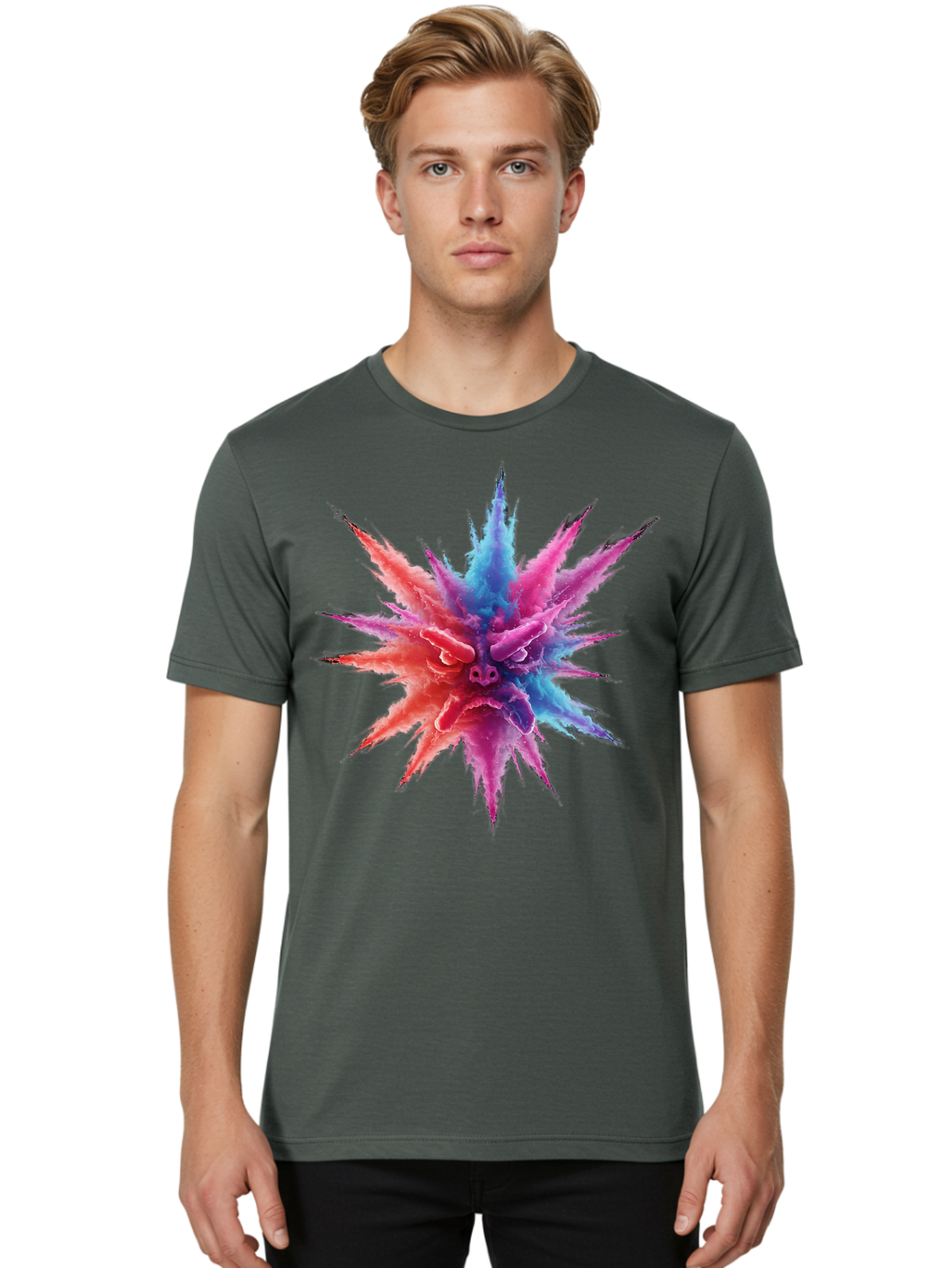 Color-Explosion Men'S Graphic Tee, 100% Cotton, Comfortable Casual Summer Wear, Machine Washable, Vintage Camera, Old Camera, Antique Camera, Black Camera, Classic Photography, Photography Equipment, Nostalgic Device, Film Camera, Camera Art Bam094