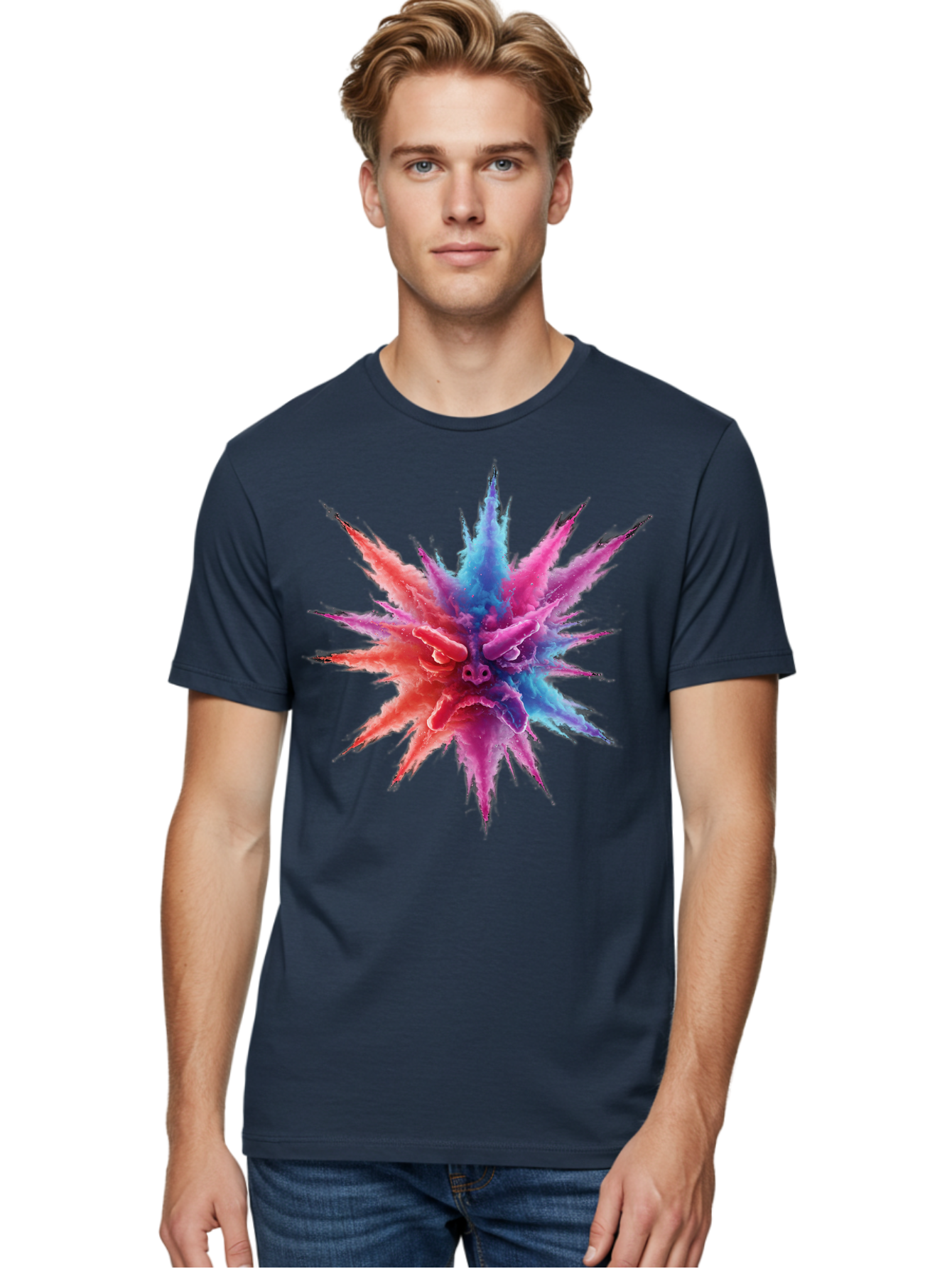 Color-Explosion Men'S Graphic Tee, 100% Cotton, Comfortable Casual Summer Wear, Machine Washable, Vintage Camera, Old Camera, Antique Camera, Black Camera, Classic Photography, Photography Equipment, Nostalgic Device, Film Camera, Camera Art Bam094