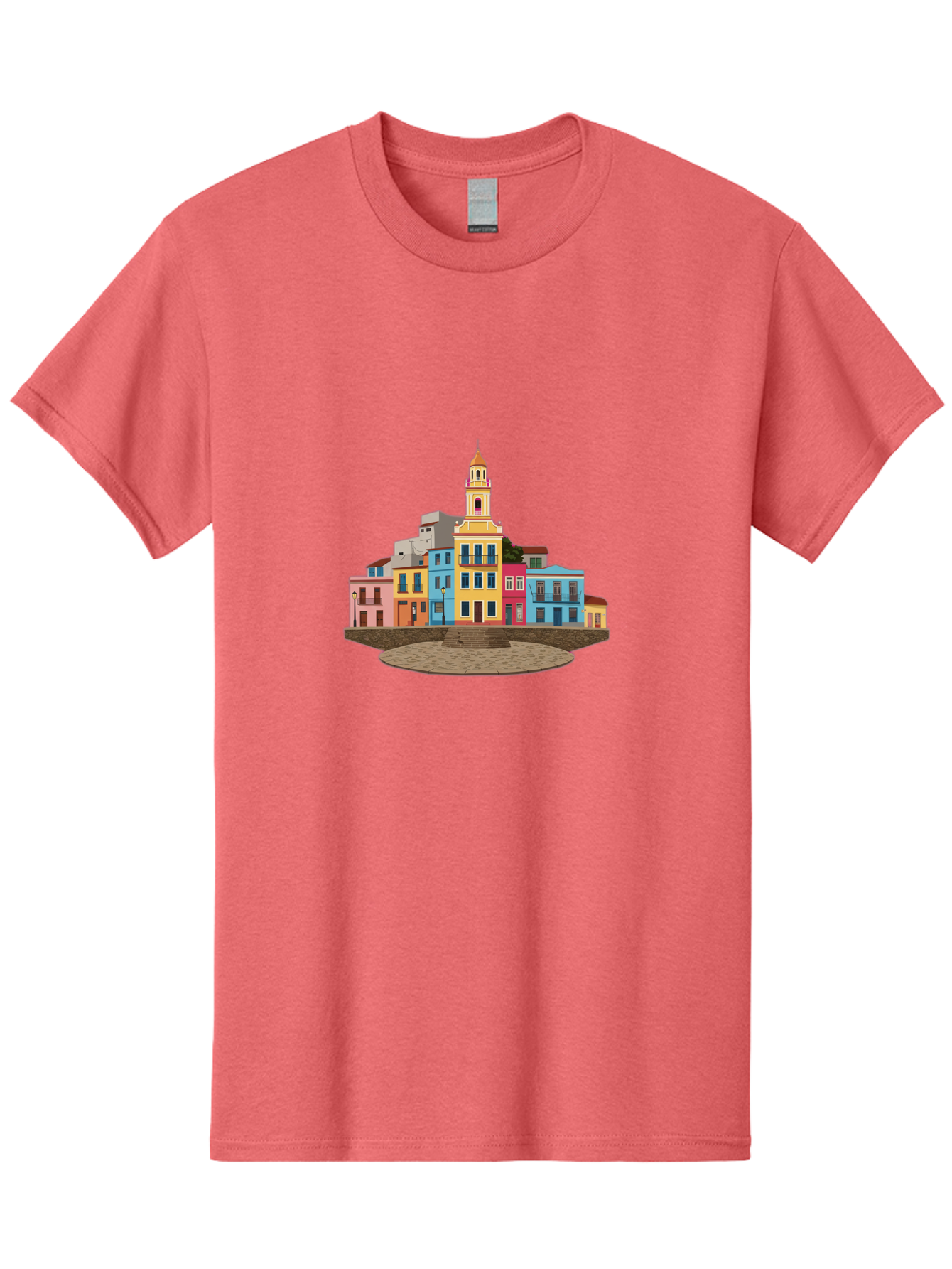 Colorful-Buildings Men'S Graphic Tee, 100% Cotton, Comfortable Casual Summer Wear, Machine Washable, Vintage Camera, Old Camera, Antique Camera, Black Camera, Classic Photography, Photography Equipment, Nostalgic Device, Film Camera, Bam095