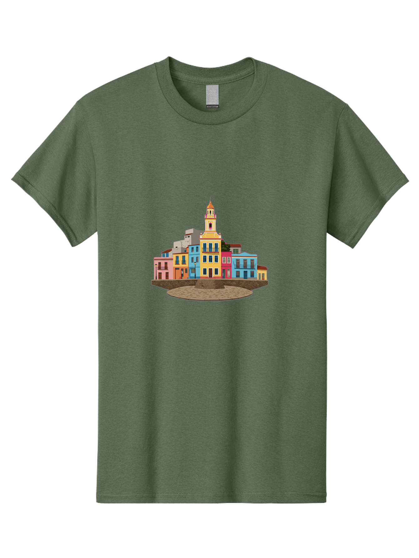 Colorful-Buildings Men'S Graphic Tee, 100% Cotton, Comfortable Casual Summer Wear, Machine Washable, Vintage Camera, Old Camera, Antique Camera, Black Camera, Classic Photography, Photography Equipment, Nostalgic Device, Film Camera, Bam095