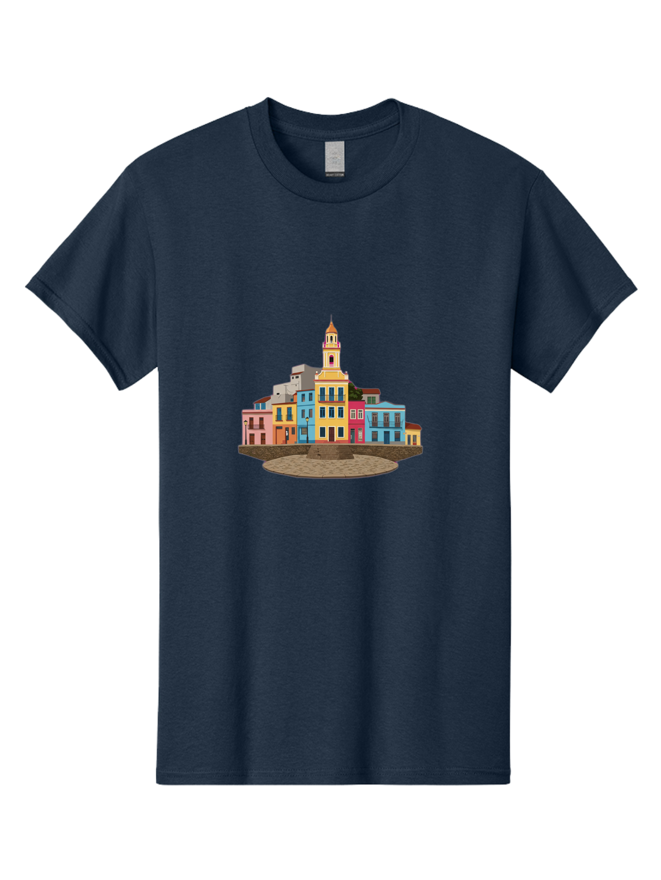 Colorful-Buildings Men'S Graphic Tee, 100% Cotton, Comfortable Casual Summer Wear, Machine Washable, Vintage Camera, Old Camera, Antique Camera, Black Camera, Classic Photography, Photography Equipment, Nostalgic Device, Film Camera, Bam095