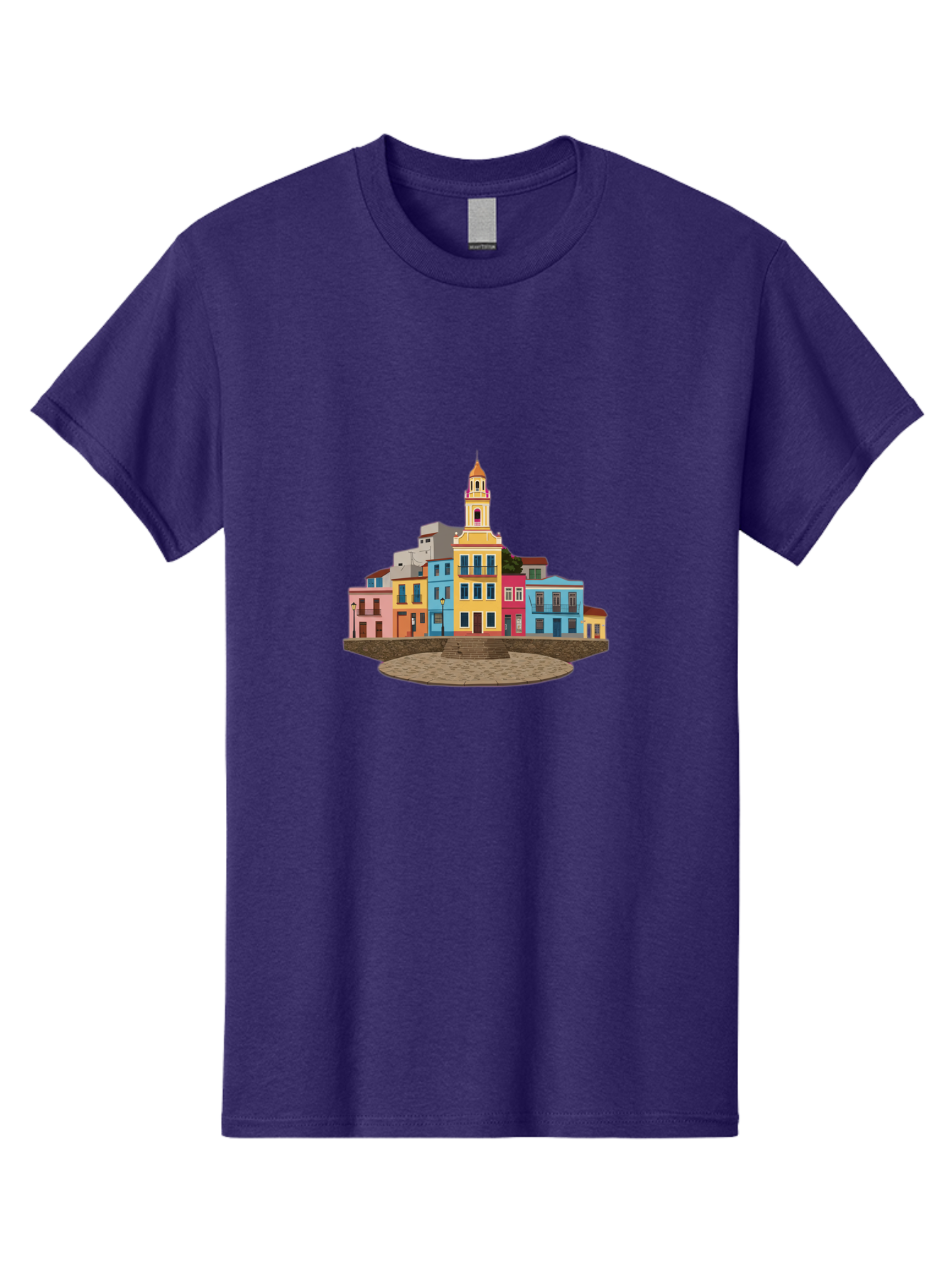 Colorful-Buildings Men'S Graphic Tee, 100% Cotton, Comfortable Casual Summer Wear, Machine Washable, Vintage Camera, Old Camera, Antique Camera, Black Camera, Classic Photography, Photography Equipment, Nostalgic Device, Film Camera, Bam095