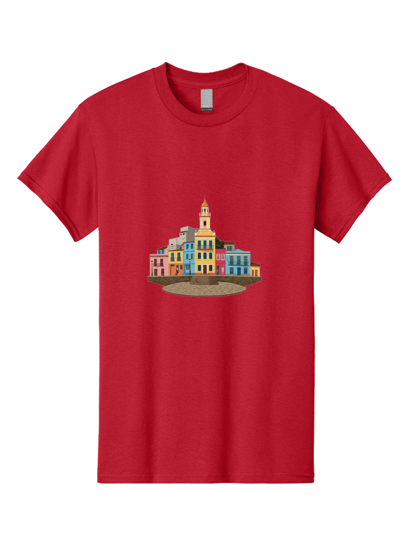 Colorful-Buildings Men'S Graphic Tee, 100% Cotton, Comfortable Casual Summer Wear, Machine Washable, Vintage Camera, Old Camera, Antique Camera, Black Camera, Classic Photography, Photography Equipment, Nostalgic Device, Film Camera, Bam095