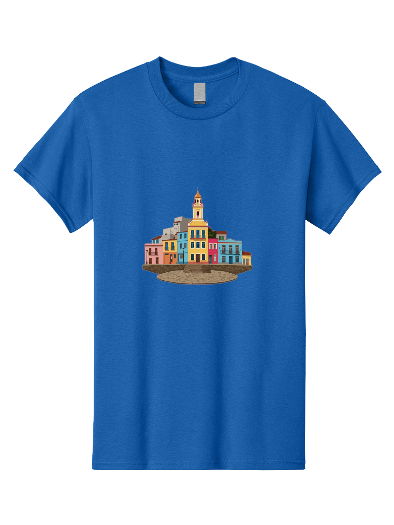 Colorful-Buildings Men'S Graphic Tee, 100% Cotton, Comfortable Casual Summer Wear, Machine Washable, Vintage Camera, Old Camera, Antique Camera, Black Camera, Classic Photography, Photography Equipment, Nostalgic Device, Film Camera, Bam095