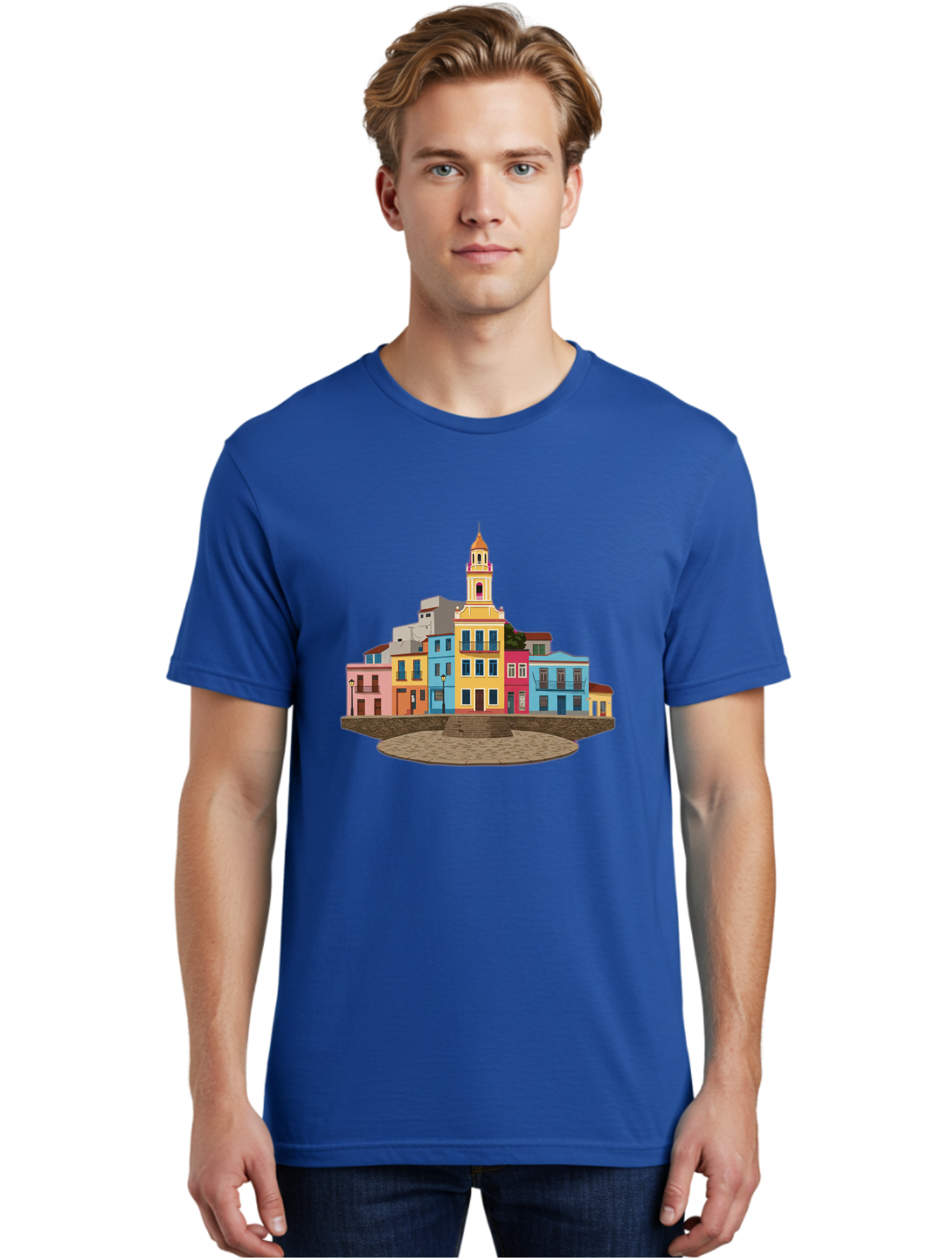 Colorful-Buildings Men'S Graphic Tee, 100% Cotton, Comfortable Casual Summer Wear, Machine Washable, Vintage Camera, Old Camera, Antique Camera, Black Camera, Classic Photography, Photography Equipment, Nostalgic Device, Film Camera, Bam095