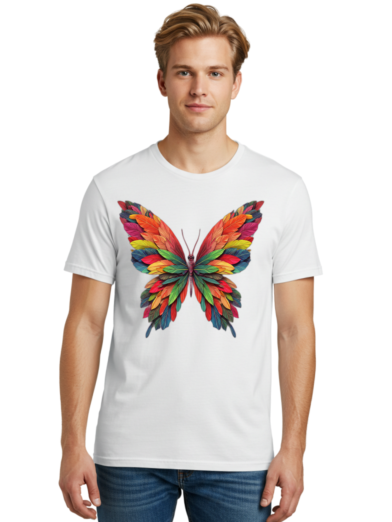 Colorful-Butterfly Men'S Graphic Tee, 100% Cotton, Comfortable Casual Summer Wear, Machine Washable, Vintage Camera, Old Camera, Antique Camera, Black Camera, Classic Photography, Photography Equipment, Nostalgic Device, Film Camera, Bam096