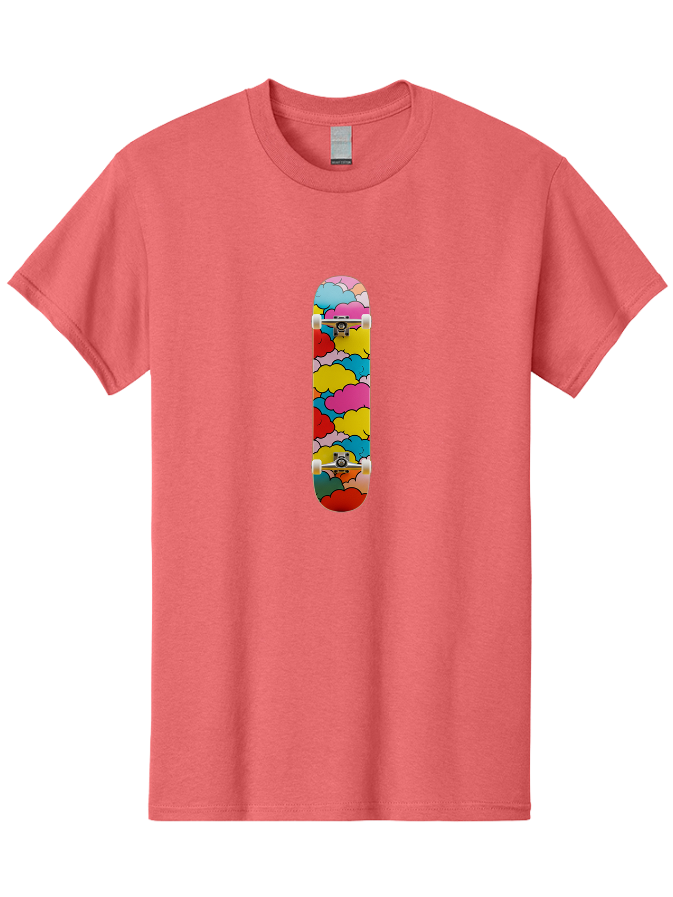 Colorful-Clouds-Skateboard Men'S Graphic Tee, 100% Cotton, Comfortable Casual Summer Wear, Machine Washable, Vintage Camera, Old Camera, Antique Camera, Black Camera, Classic Photography, Photography Equipment, Nostalgic Device, Film Camera, Bam097
