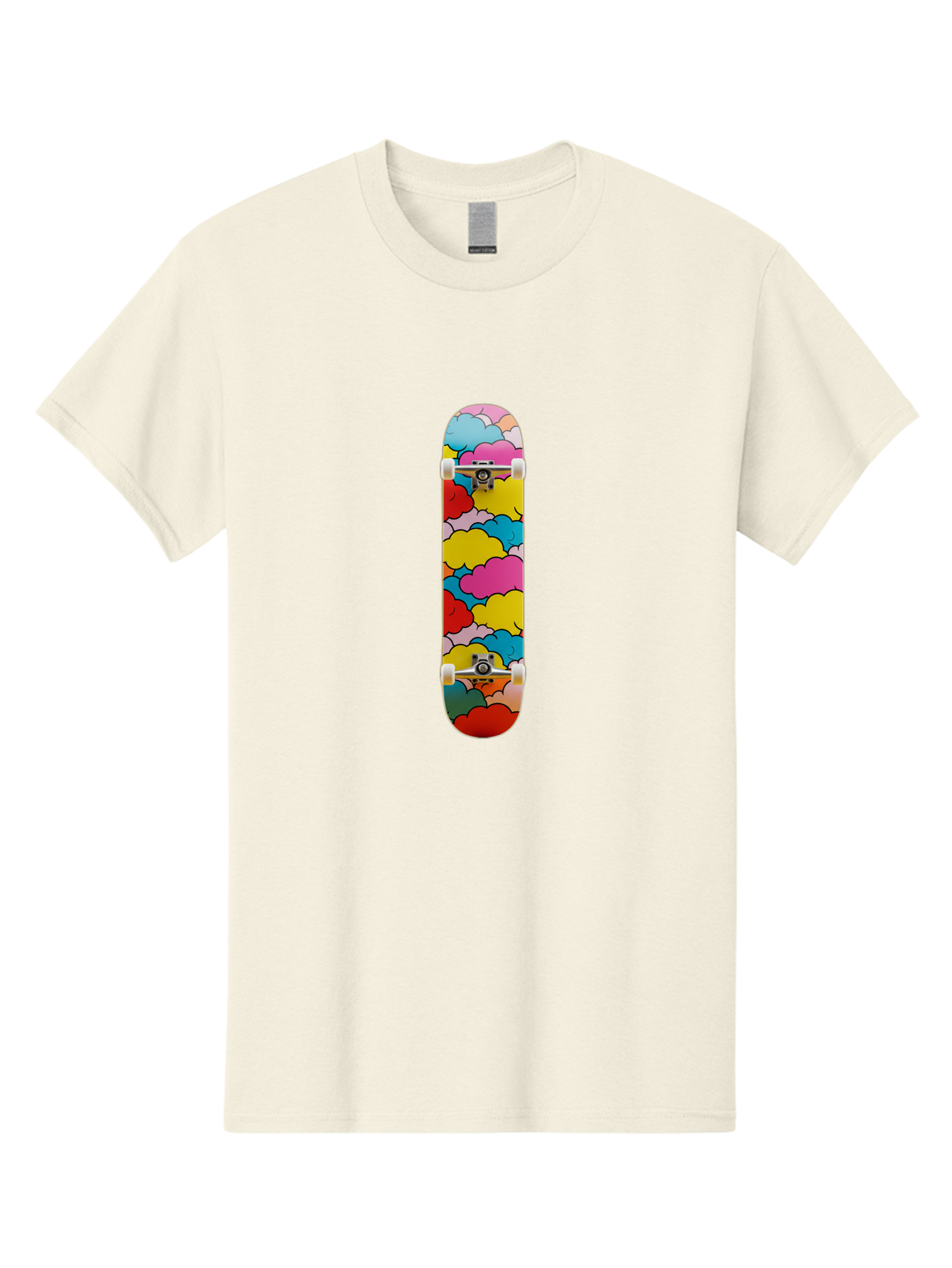 Colorful-Clouds-Skateboard Men'S Graphic Tee, 100% Cotton, Comfortable Casual Summer Wear, Machine Washable, Vintage Camera, Old Camera, Antique Camera, Black Camera, Classic Photography, Photography Equipment, Nostalgic Device, Film Camera, Bam097