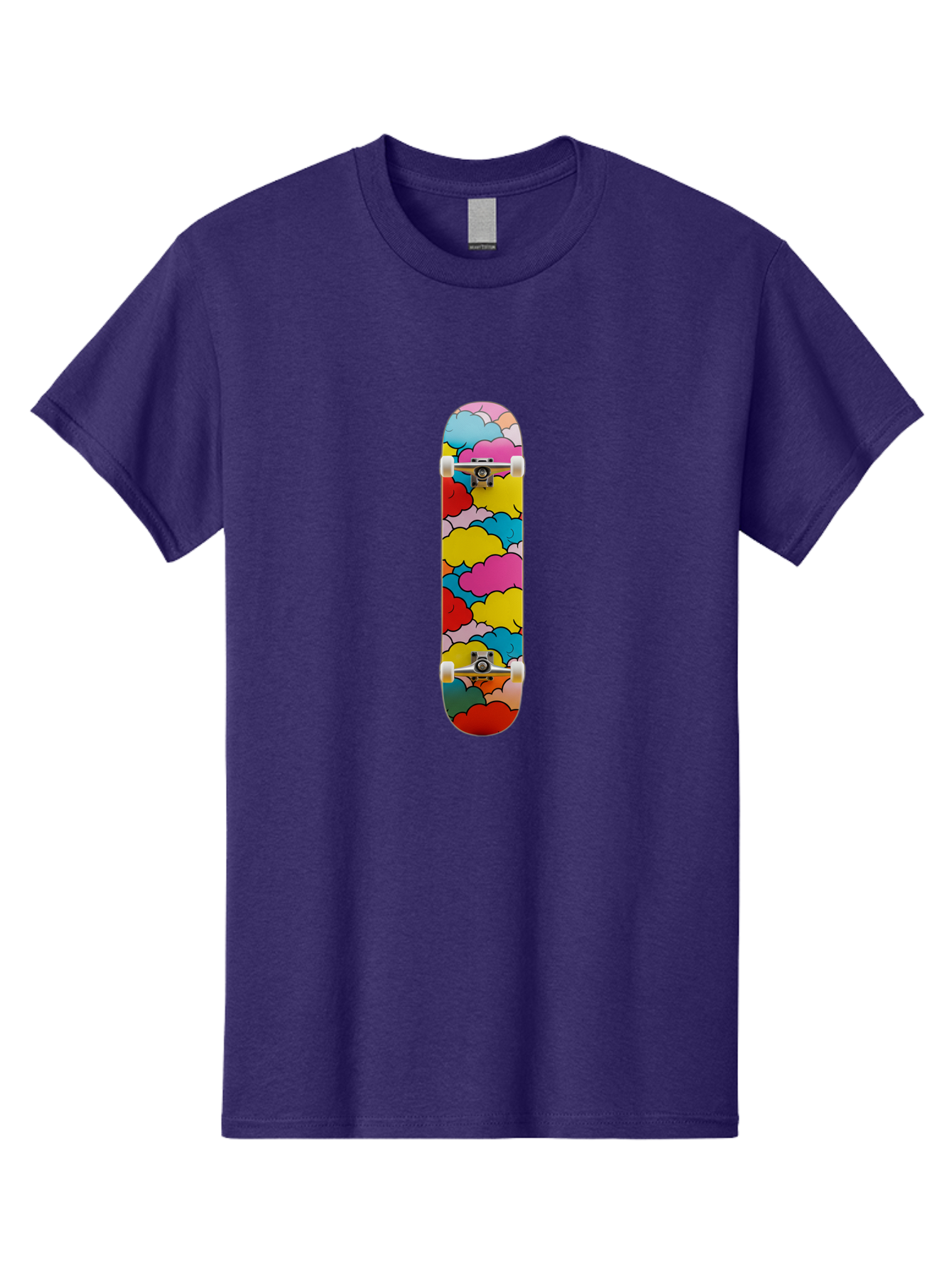 Colorful-Clouds-Skateboard Men'S Graphic Tee, 100% Cotton, Comfortable Casual Summer Wear, Machine Washable, Vintage Camera, Old Camera, Antique Camera, Black Camera, Classic Photography, Photography Equipment, Nostalgic Device, Film Camera, Bam097