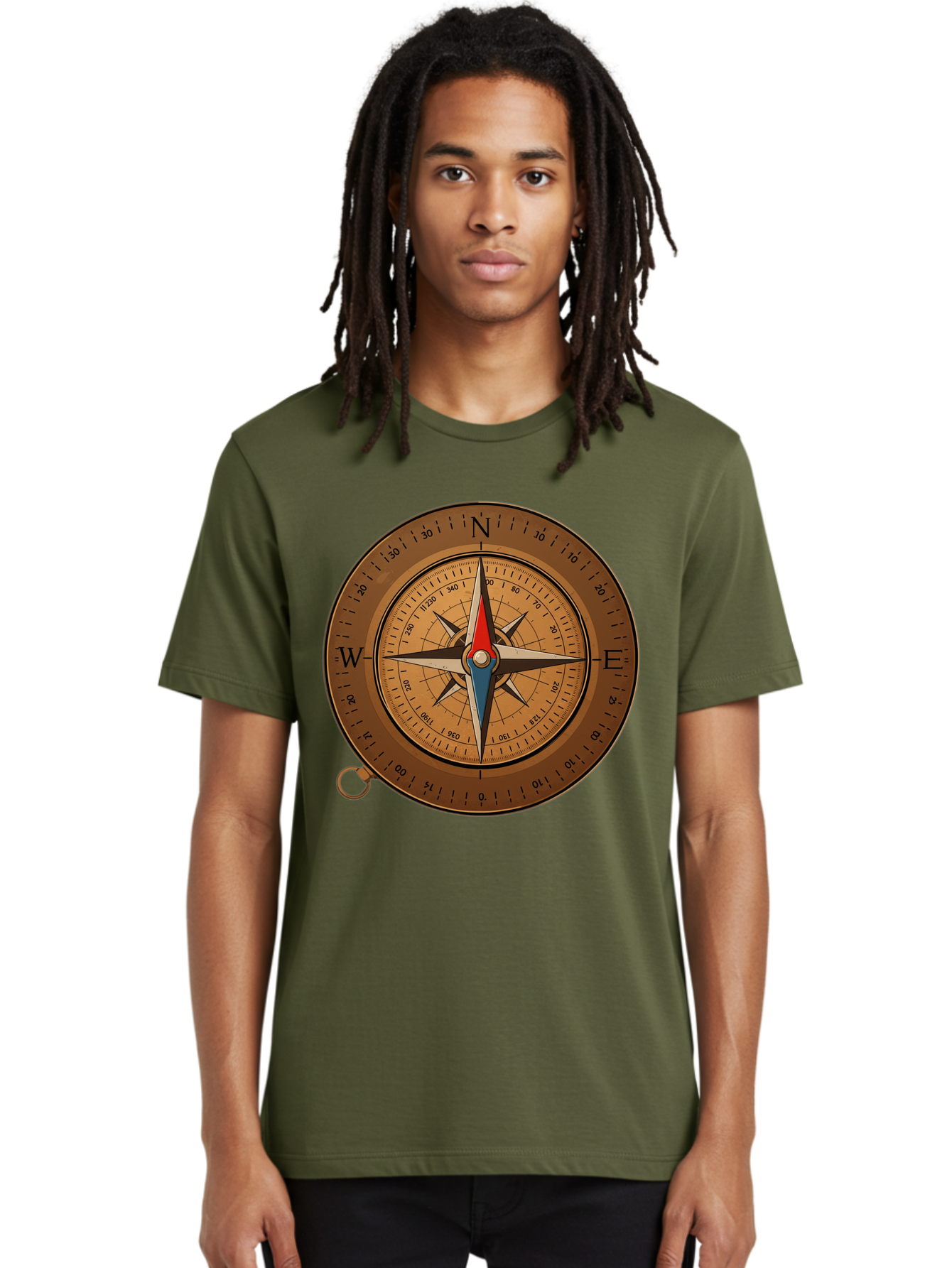 Compass Men'S Graphic Tee, 100% Cotton, Comfortable Casual Summer Wear, Machine Washable, Vintage Camera, Old Camera, Antique Camera, Black Camera, Classic Photography, Photography Equipment, Nostalgic Device, Film Camera, Camera Art Bam102