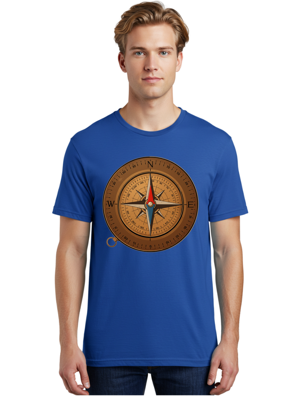 Compass Men'S Graphic Tee, 100% Cotton, Comfortable Casual Summer Wear, Machine Washable, Vintage Camera, Old Camera, Antique Camera, Black Camera, Classic Photography, Photography Equipment, Nostalgic Device, Film Camera, Camera Art Bam102