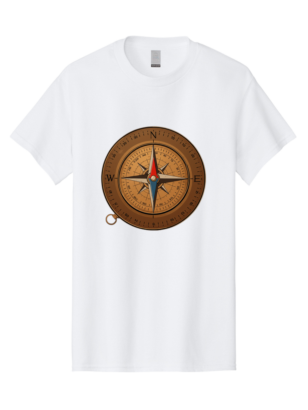Compass Men'S Graphic Tee, 100% Cotton, Comfortable Casual Summer Wear, Machine Washable, Vintage Camera, Old Camera, Antique Camera, Black Camera, Classic Photography, Photography Equipment, Nostalgic Device, Film Camera, Camera Art Bam102