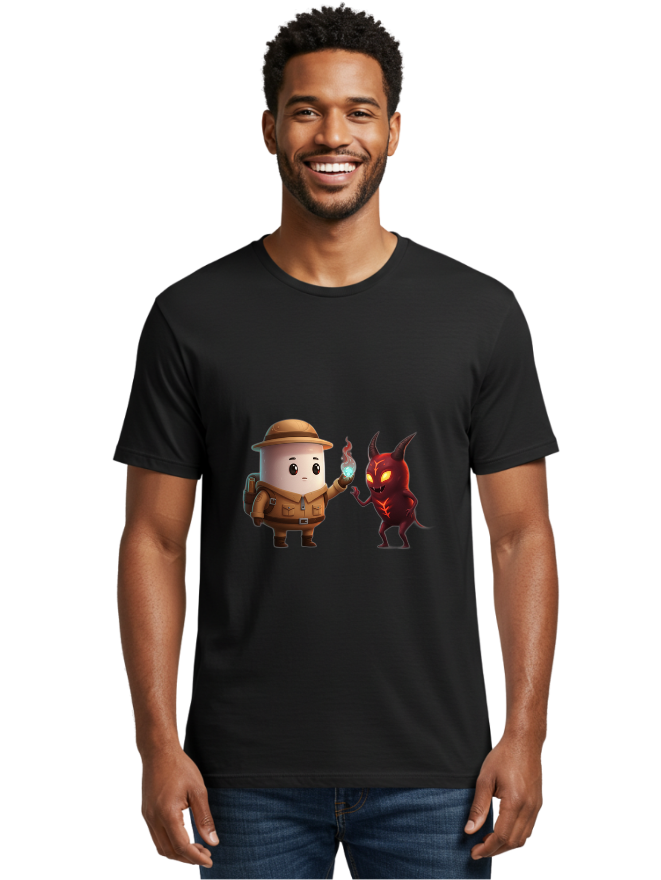 Cookie-Explorer-And-Devil Men'S Graphic Tee, 100% Cotton, Comfortable Casual Summer Wear, Machine Washable, Vintage Camera, Old Camera, Antique Camera, Black Camera, Classic Photography, Photography Equipment, Nostalgic Device, Film Camera, Bam103