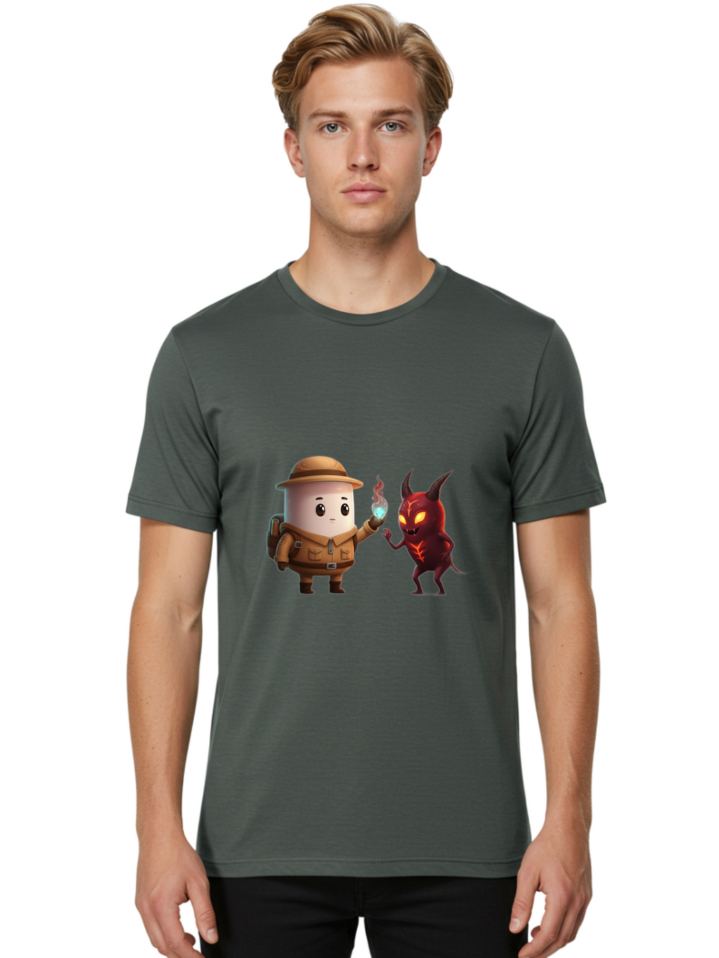 Cookie-Explorer-And-Devil Men'S Graphic Tee, 100% Cotton, Comfortable Casual Summer Wear, Machine Washable, Vintage Camera, Old Camera, Antique Camera, Black Camera, Classic Photography, Photography Equipment, Nostalgic Device, Film Camera, Bam103