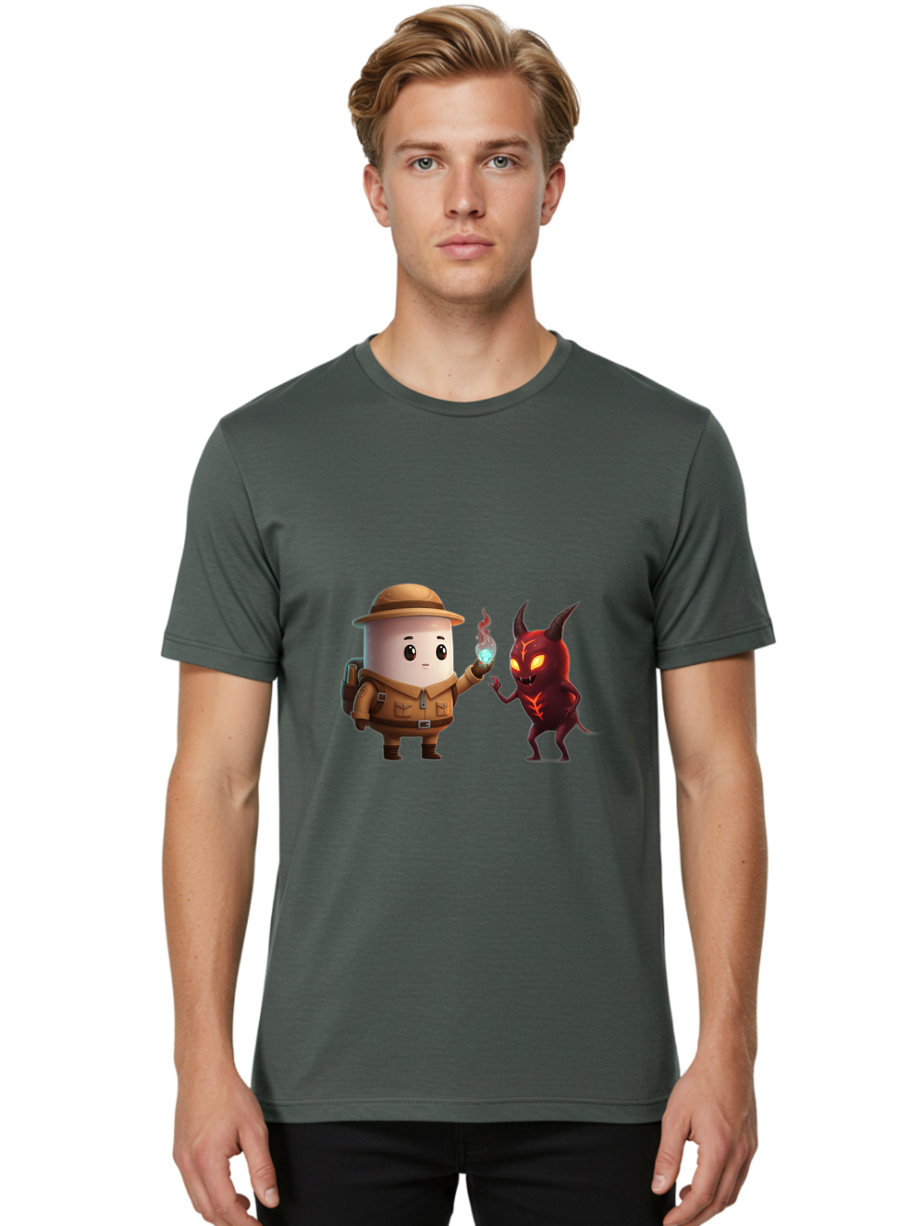 Cookie-Explorer-And-Devil Men'S Graphic Tee, 100% Cotton, Comfortable Casual Summer Wear, Machine Washable, Vintage Camera, Old Camera, Antique Camera, Black Camera, Classic Photography, Photography Equipment, Nostalgic Device, Film Camera, Bam103