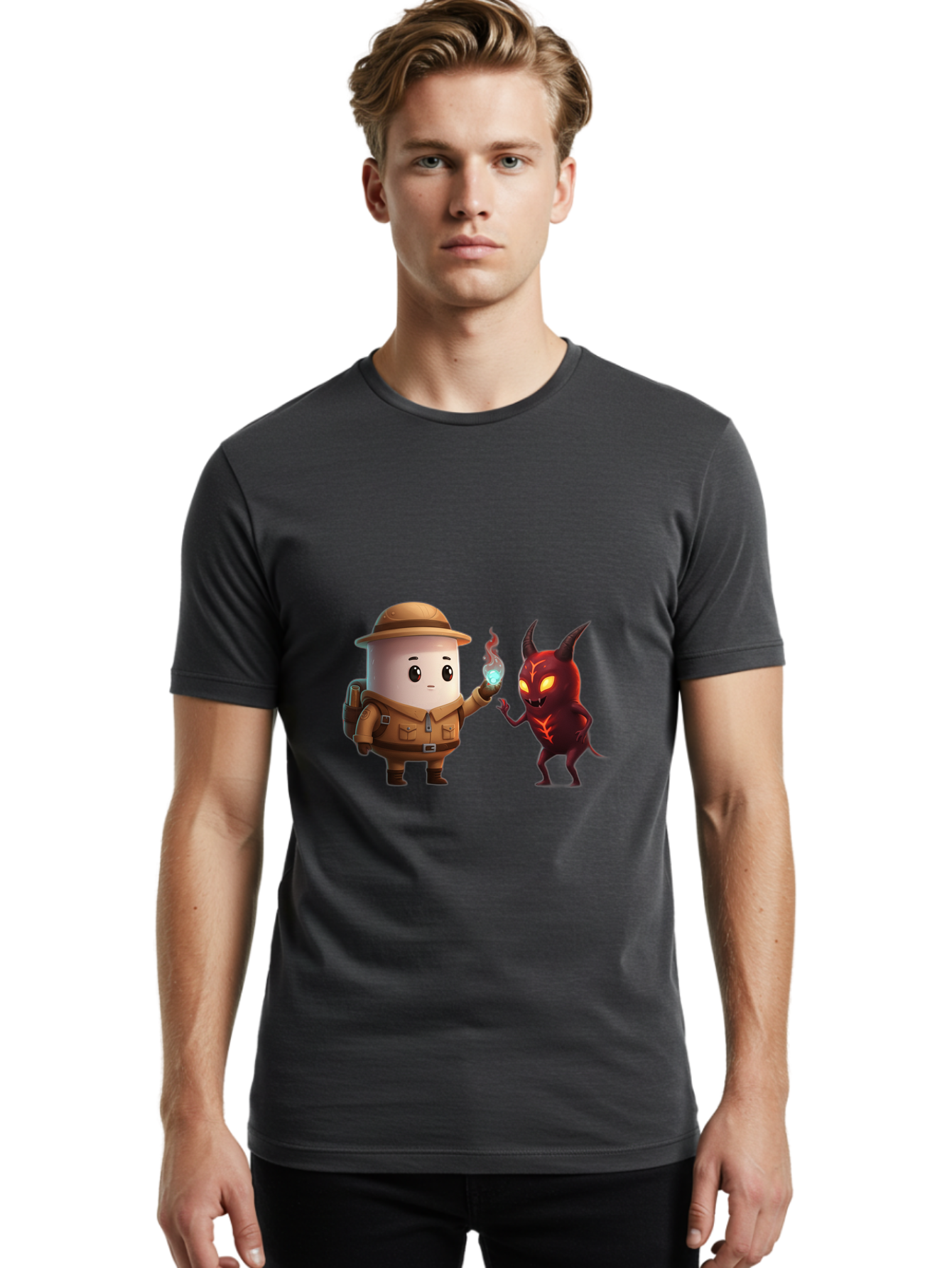Cookie-Explorer-And-Devil Men'S Graphic Tee, 100% Cotton, Comfortable Casual Summer Wear, Machine Washable, Vintage Camera, Old Camera, Antique Camera, Black Camera, Classic Photography, Photography Equipment, Nostalgic Device, Film Camera, Bam103