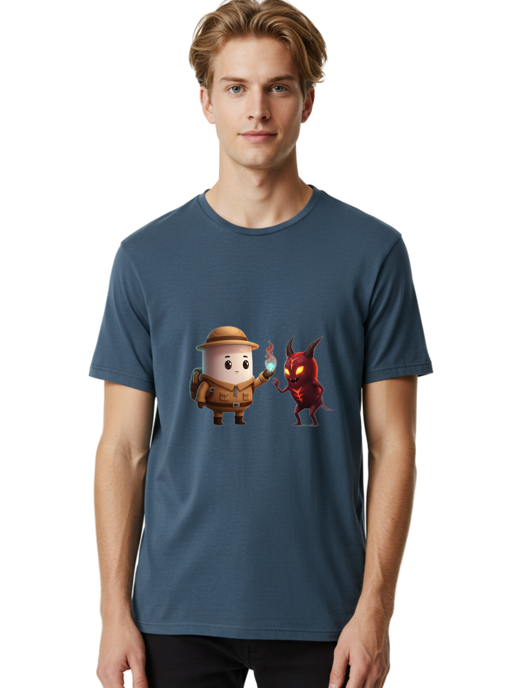 Cookie-Explorer-And-Devil Men'S Graphic Tee, 100% Cotton, Comfortable Casual Summer Wear, Machine Washable, Vintage Camera, Old Camera, Antique Camera, Black Camera, Classic Photography, Photography Equipment, Nostalgic Device, Film Camera, Bam103
