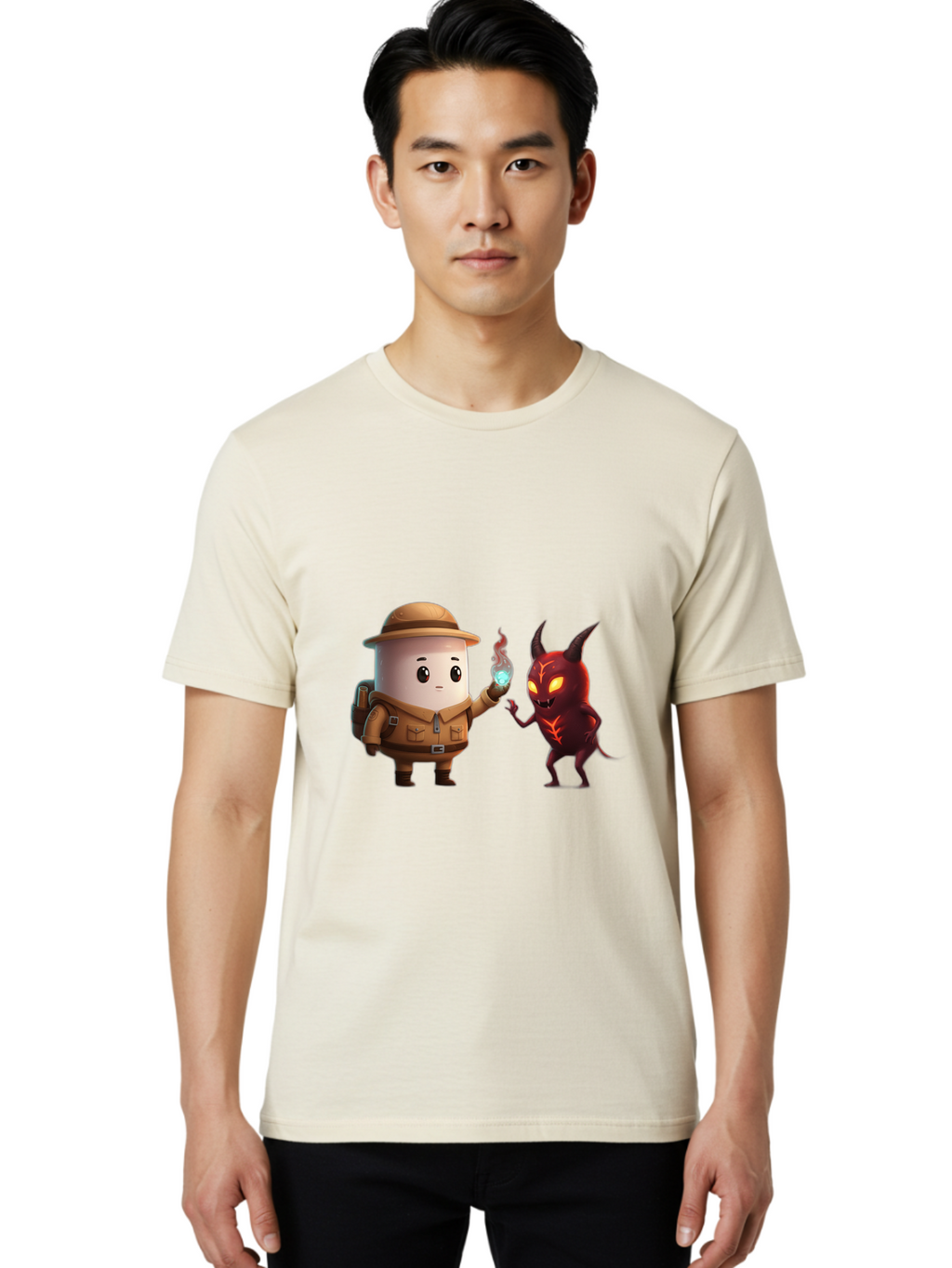 Cookie-Explorer-And-Devil Men'S Graphic Tee, 100% Cotton, Comfortable Casual Summer Wear, Machine Washable, Vintage Camera, Old Camera, Antique Camera, Black Camera, Classic Photography, Photography Equipment, Nostalgic Device, Film Camera, Bam103