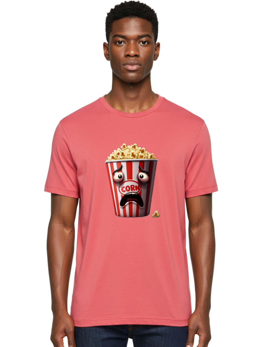 Corn Men'S Graphic Tee, 100% Cotton, Comfortable Casual Summer Wear, Machine Washable, Vintage Camera, Old Camera, Antique Camera, Black Camera, Classic Photography, Photography Equipment, Nostalgic Device, Film Camera, Camera Art Bam109