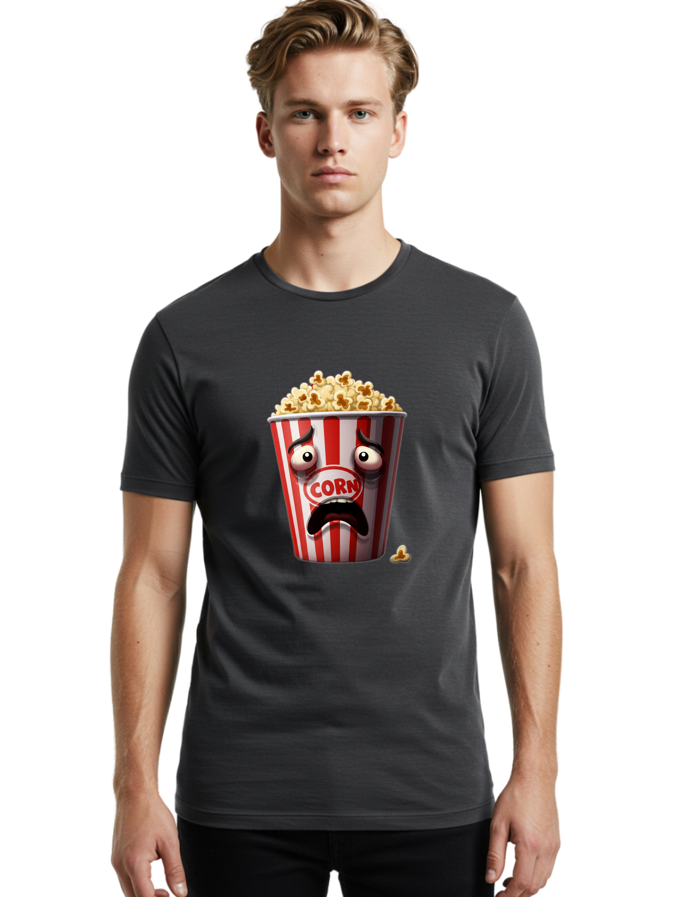 Corn Men'S Graphic Tee, 100% Cotton, Comfortable Casual Summer Wear, Machine Washable, Vintage Camera, Old Camera, Antique Camera, Black Camera, Classic Photography, Photography Equipment, Nostalgic Device, Film Camera, Camera Art Bam109
