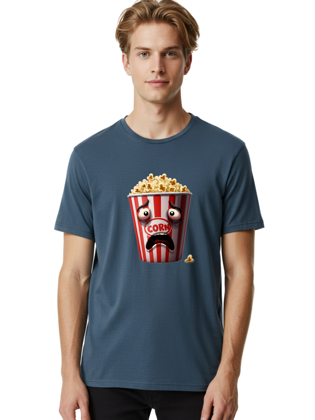 Corn Men'S Graphic Tee, 100% Cotton, Comfortable Casual Summer Wear, Machine Washable, Vintage Camera, Old Camera, Antique Camera, Black Camera, Classic Photography, Photography Equipment, Nostalgic Device, Film Camera, Camera Art Bam109
