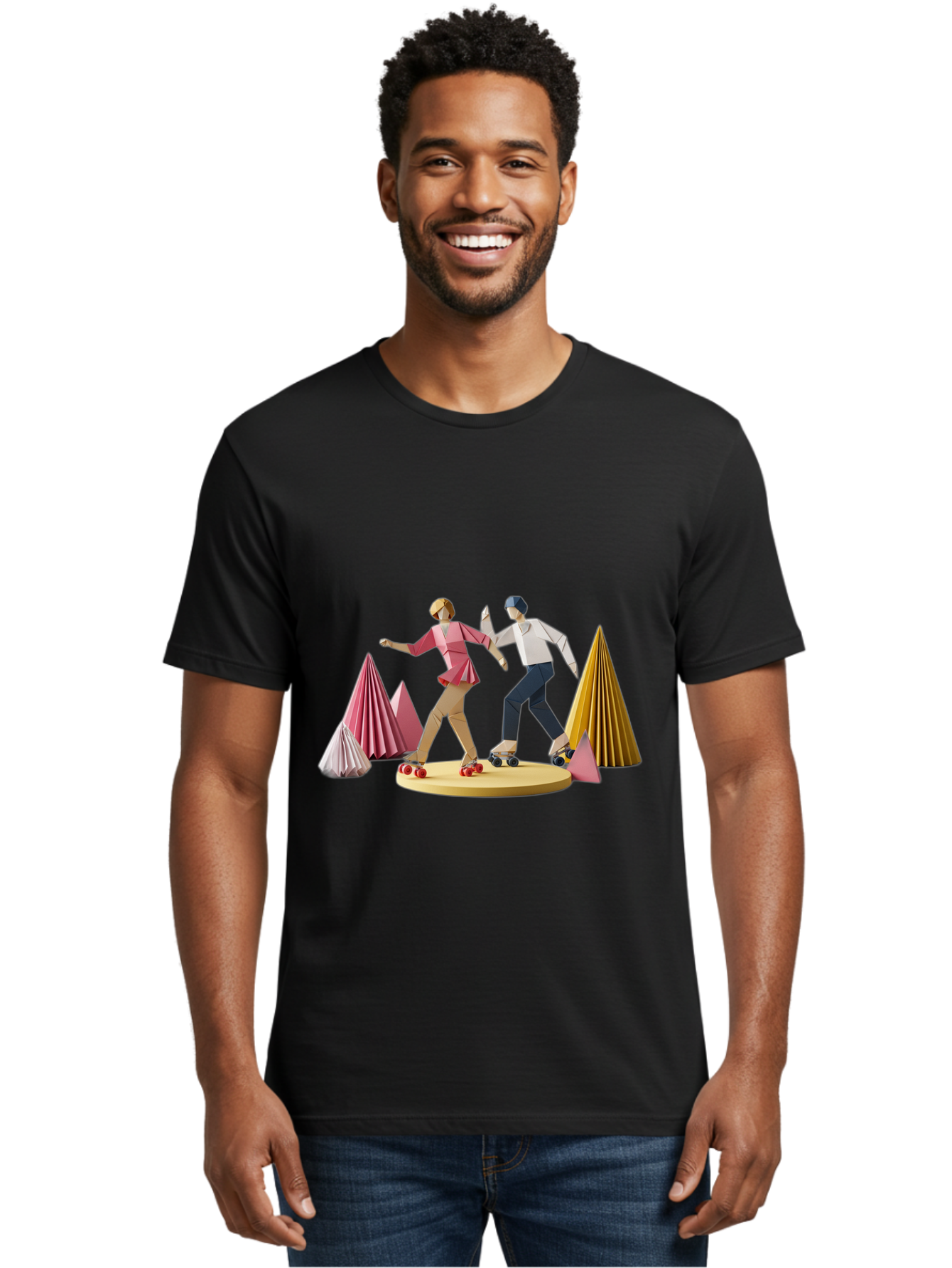 Couple-Roller-Skating Men'S Graphic Tee, 100% Cotton, Comfortable Casual Summer Wear, Machine Washable, Vintage Camera, Old Camera, Antique Camera, Black Camera, Classic Photography, Photography Equipment, Nostalgic Device, Film Camera, Bam114
