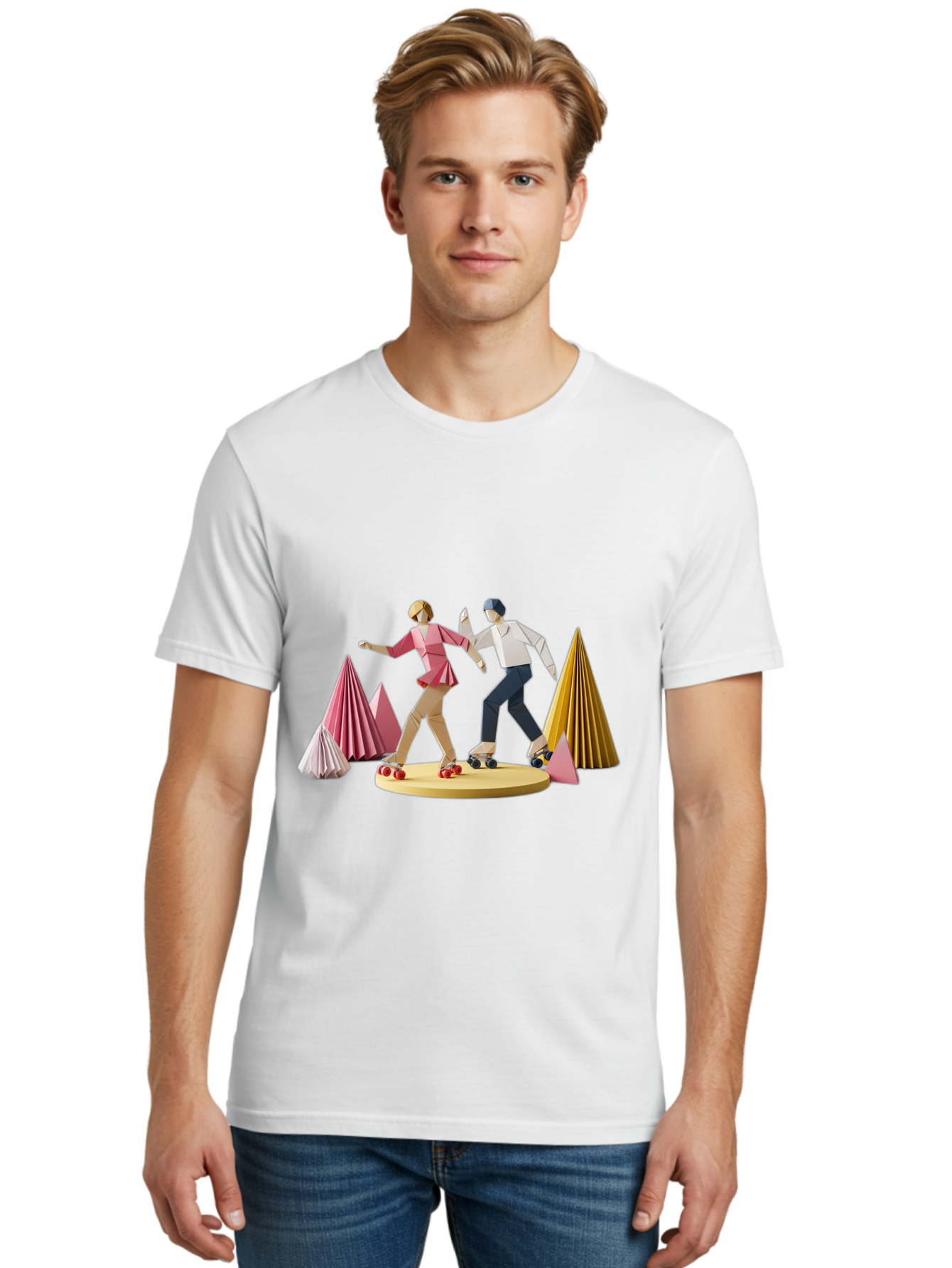Couple-Roller-Skating Men'S Graphic Tee, 100% Cotton, Comfortable Casual Summer Wear, Machine Washable, Vintage Camera, Old Camera, Antique Camera, Black Camera, Classic Photography, Photography Equipment, Nostalgic Device, Film Camera, Bam114