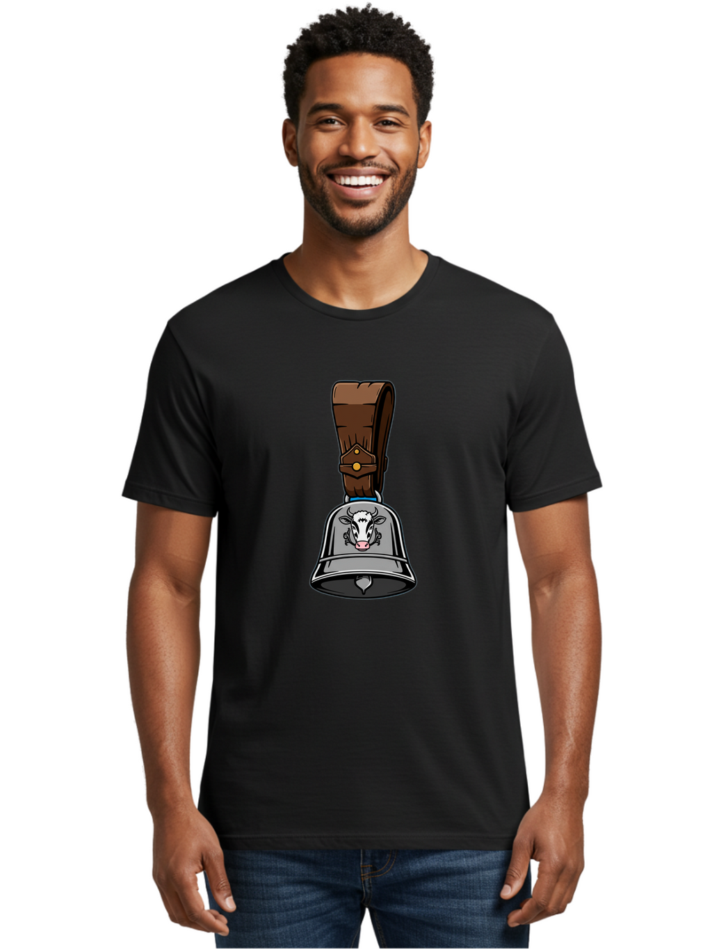 Cow-Bell Men'S Graphic Tee, 100% Cotton, Comfortable Casual Summer Wear, Machine Washable, Vintage Camera, Old Camera, Antique Camera, Black Camera, Classic Photography, Photography Equipment, Nostalgic Device, Film Camera, Camera Art Bam115