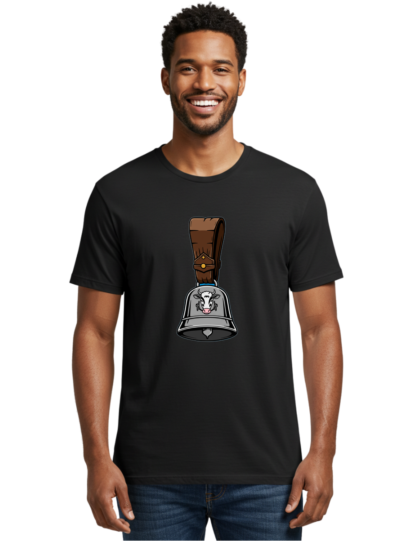 Cow-Bell Men'S Graphic Tee, 100% Cotton, Comfortable Casual Summer Wear, Machine Washable, Vintage Camera, Old Camera, Antique Camera, Black Camera, Classic Photography, Photography Equipment, Nostalgic Device, Film Camera, Camera Art Bam115