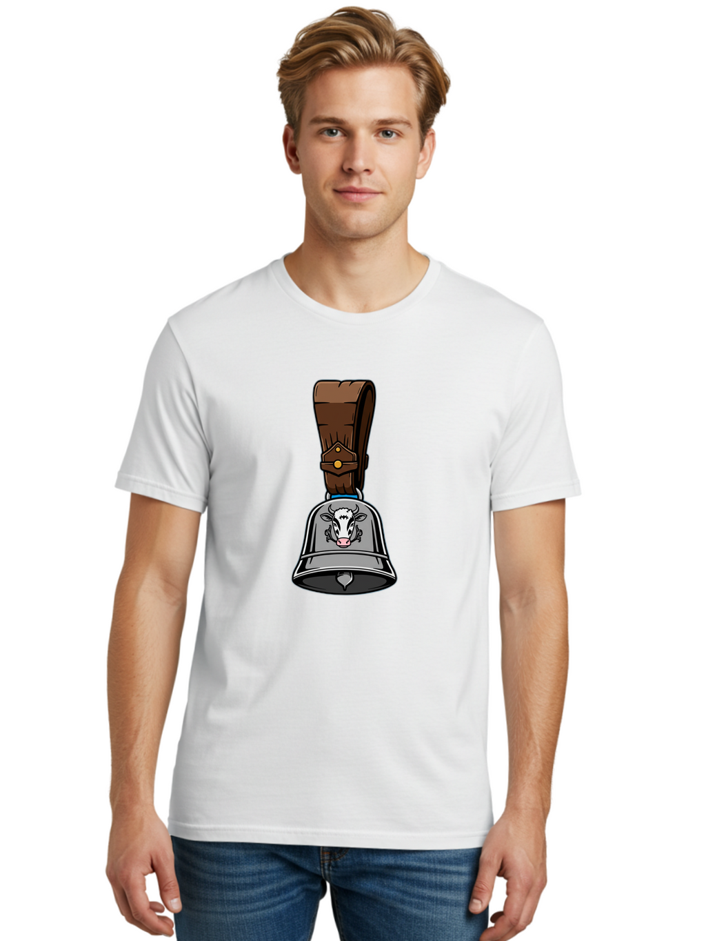 Cow-Bell Men'S Graphic Tee, 100% Cotton, Comfortable Casual Summer Wear, Machine Washable, Vintage Camera, Old Camera, Antique Camera, Black Camera, Classic Photography, Photography Equipment, Nostalgic Device, Film Camera, Camera Art Bam115