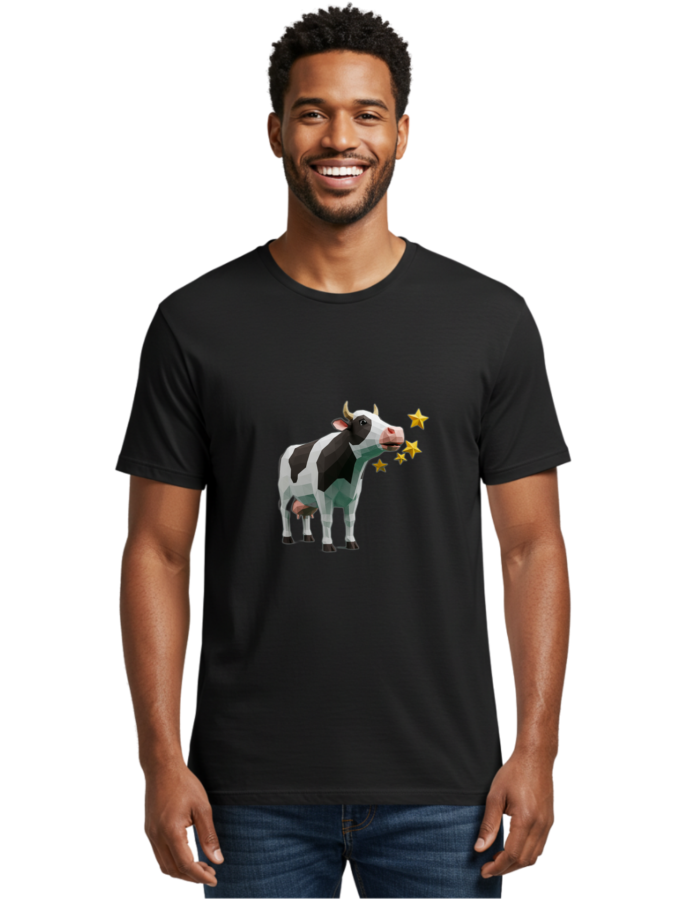 Cow-Blowing-Stars Men'S Graphic Tee, 100% Cotton, Comfortable Casual Summer Wear, Machine Washable, Vintage Camera, Old Camera, Antique Camera, Black Camera, Classic Photography, Photography Equipment, Nostalgic Device, Film Camera, Camera Art Bam116