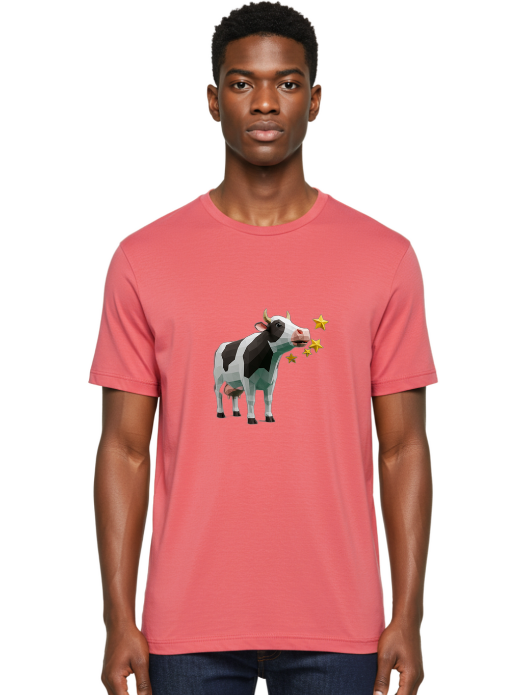 Cow-Blowing-Stars Men'S Graphic Tee, 100% Cotton, Comfortable Casual Summer Wear, Machine Washable, Vintage Camera, Old Camera, Antique Camera, Black Camera, Classic Photography, Photography Equipment, Nostalgic Device, Film Camera, Camera Art Bam116