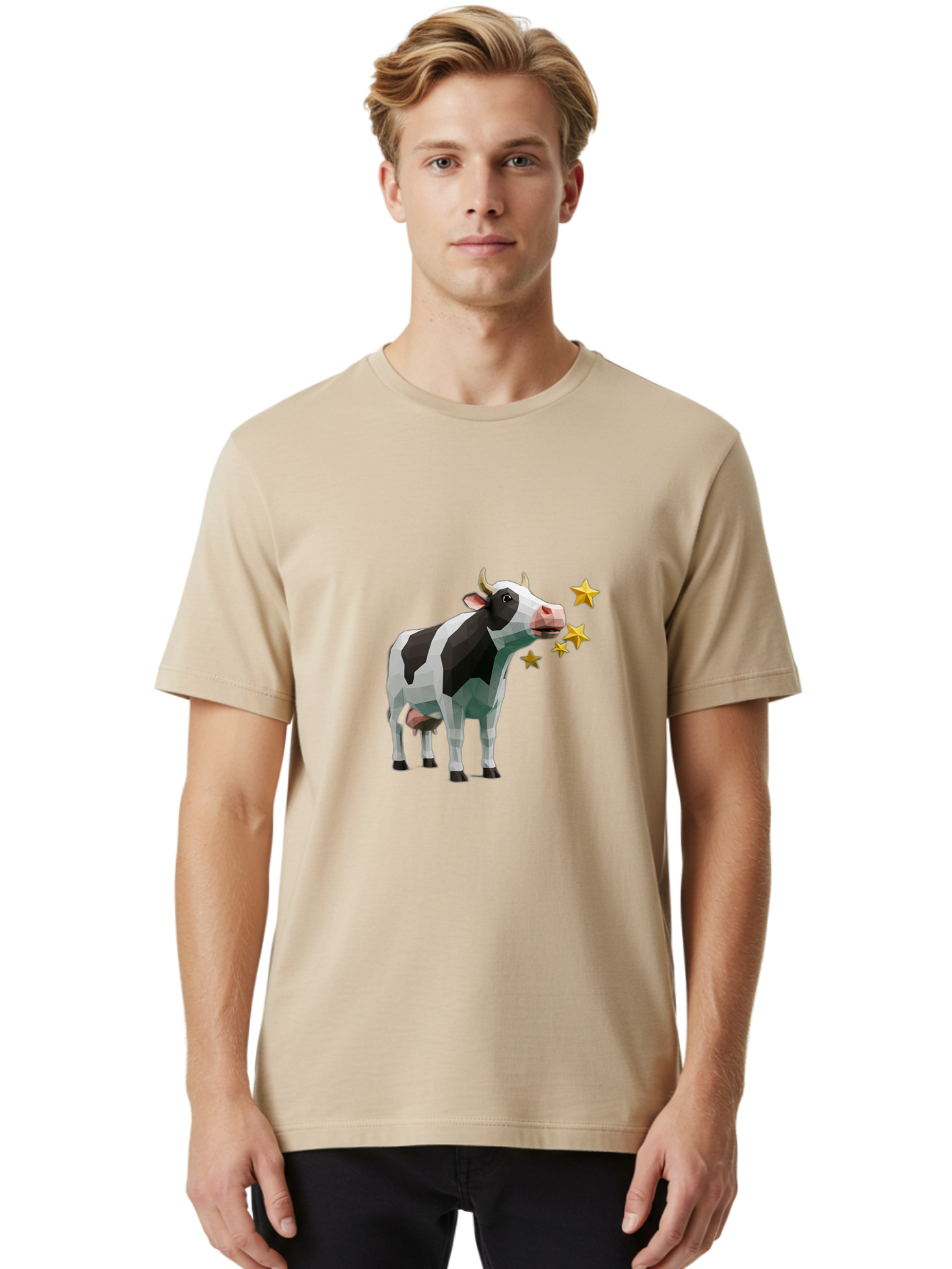 Cow-Blowing-Stars Men'S Graphic Tee, 100% Cotton, Comfortable Casual Summer Wear, Machine Washable, Vintage Camera, Old Camera, Antique Camera, Black Camera, Classic Photography, Photography Equipment, Nostalgic Device, Film Camera, Camera Art Bam116