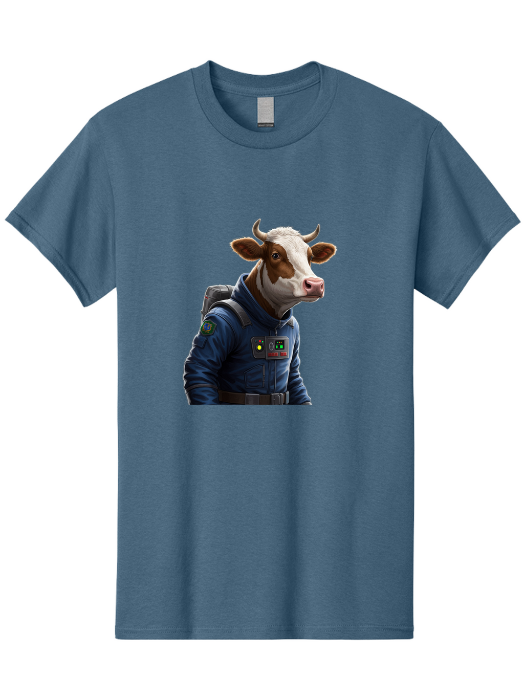 Cow-In-Space-Suit Men'S Graphic Tee, 100% Cotton, Comfortable Casual Summer Wear, Machine Washable, Vintage Camera, Old Camera, Antique Camera, Black Camera, Classic Photography, Photography Equipment, Nostalgic Device, Film Camera, Camera Art Bam117