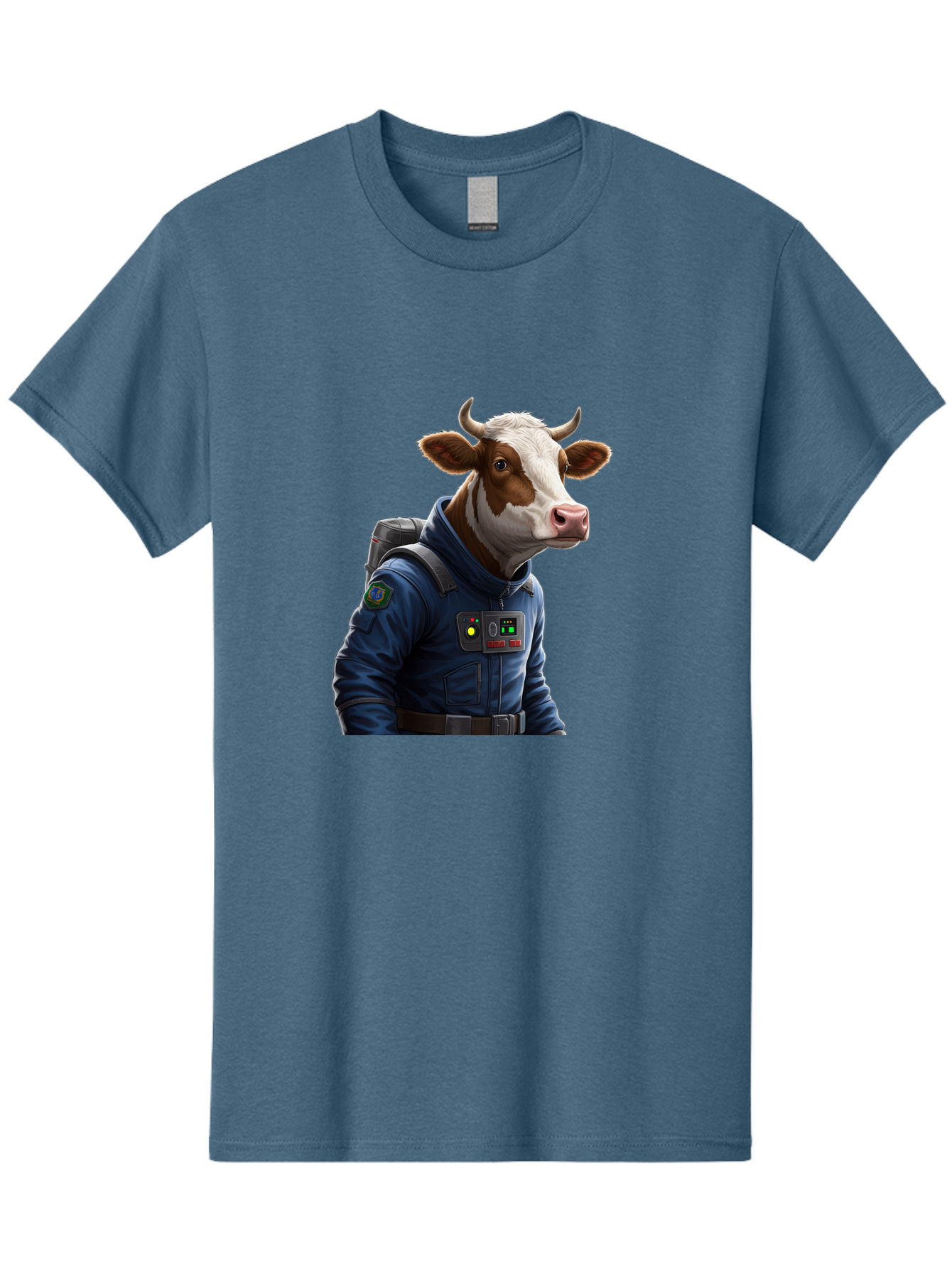 Cow-In-Space-Suit Men'S Graphic Tee, 100% Cotton, Comfortable Casual Summer Wear, Machine Washable, Vintage Camera, Old Camera, Antique Camera, Black Camera, Classic Photography, Photography Equipment, Nostalgic Device, Film Camera, Camera Art Bam117
