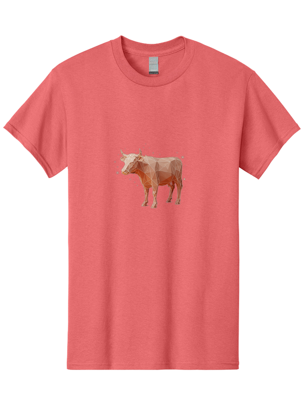 Cow-Low-Poly Men'S Graphic Tee, 100% Cotton, Comfortable Casual Summer Wear, Machine Washable, Vintage Camera, Old Camera, Antique Camera, Black Camera, Classic Photography, Photography Equipment, Nostalgic Device, Film Camera, Camera Art Bam118