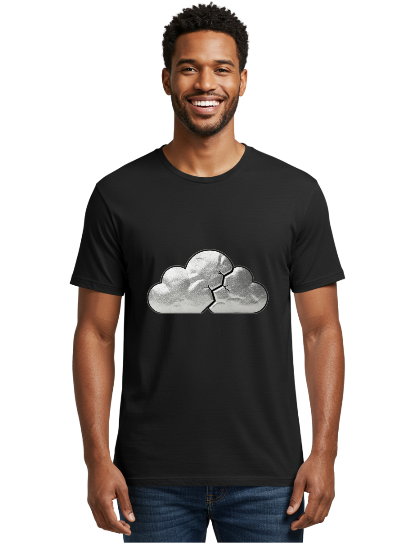 Cracked-Cloud Men'S Graphic Tee, 100% Cotton, Comfortable Casual Summer Wear, Machine Washable, Vintage Camera, Old Camera, Antique Camera, Black Camera, Classic Photography, Photography Equipment, Nostalgic Device, Film Camera, Camera Art Bam120