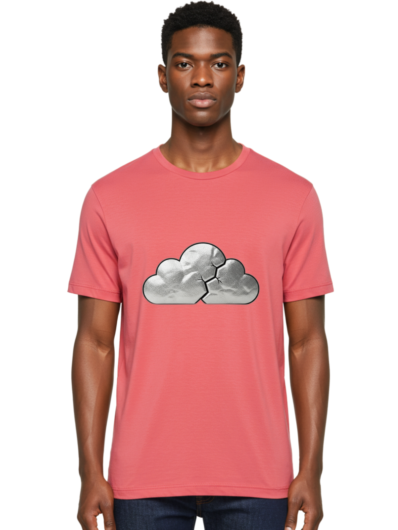Cracked-Cloud Men'S Graphic Tee, 100% Cotton, Comfortable Casual Summer Wear, Machine Washable, Vintage Camera, Old Camera, Antique Camera, Black Camera, Classic Photography, Photography Equipment, Nostalgic Device, Film Camera, Camera Art Bam120