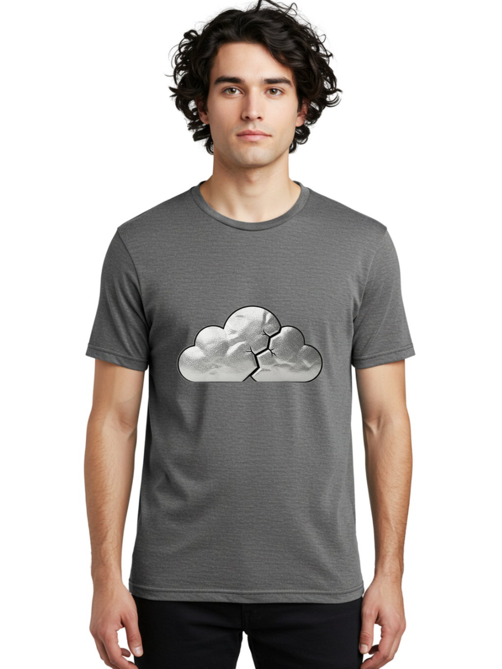 Cracked-Cloud Men'S Graphic Tee, 100% Cotton, Comfortable Casual Summer Wear, Machine Washable, Vintage Camera, Old Camera, Antique Camera, Black Camera, Classic Photography, Photography Equipment, Nostalgic Device, Film Camera, Camera Art Bam120
