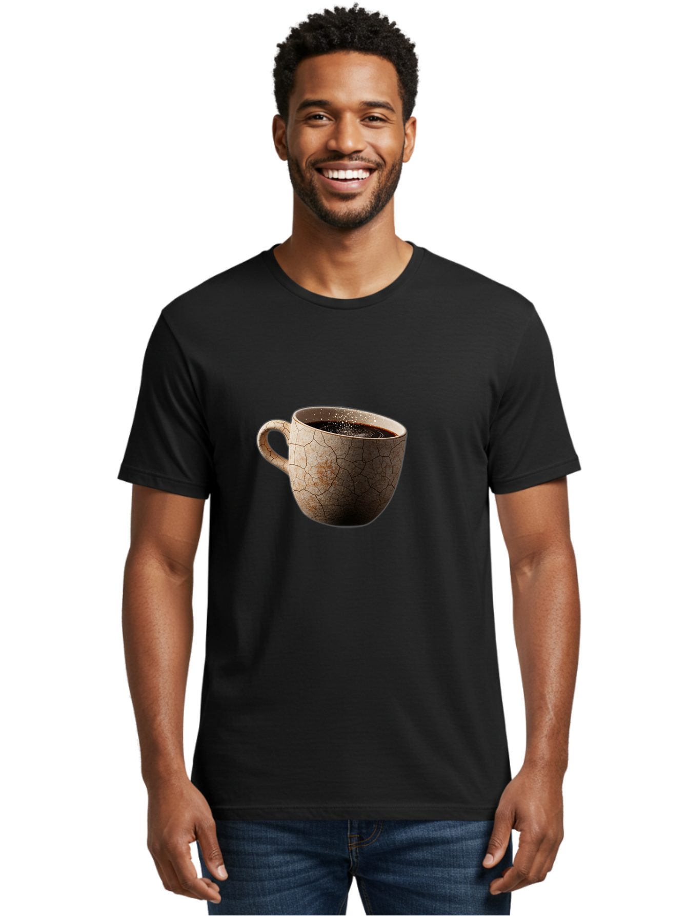Cracked-Coffee-Mug Men'S Graphic Tee, 100% Cotton, Comfortable Casual Summer Wear, Machine Washable, Vintage Camera, Old Camera, Antique Camera, Black Camera, Classic Photography, Photography Equipment, Nostalgic Device, Film Camera, Bam121