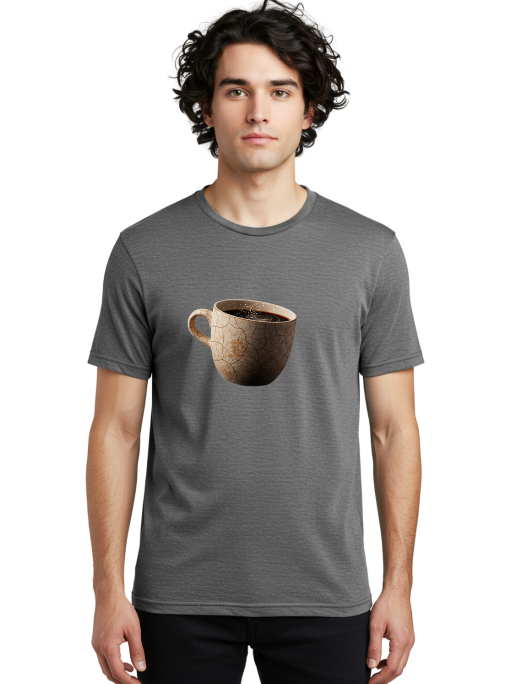 Cracked-Coffee-Mug Men'S Graphic Tee, 100% Cotton, Comfortable Casual Summer Wear, Machine Washable, Vintage Camera, Old Camera, Antique Camera, Black Camera, Classic Photography, Photography Equipment, Nostalgic Device, Film Camera, Bam121