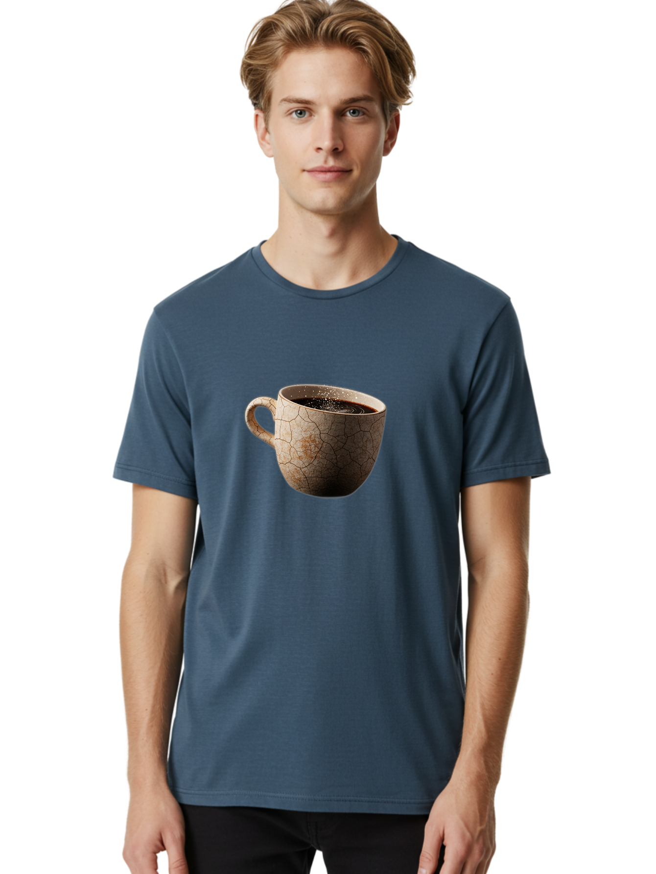 Cracked-Coffee-Mug Men'S Graphic Tee, 100% Cotton, Comfortable Casual Summer Wear, Machine Washable, Vintage Camera, Old Camera, Antique Camera, Black Camera, Classic Photography, Photography Equipment, Nostalgic Device, Film Camera, Bam121