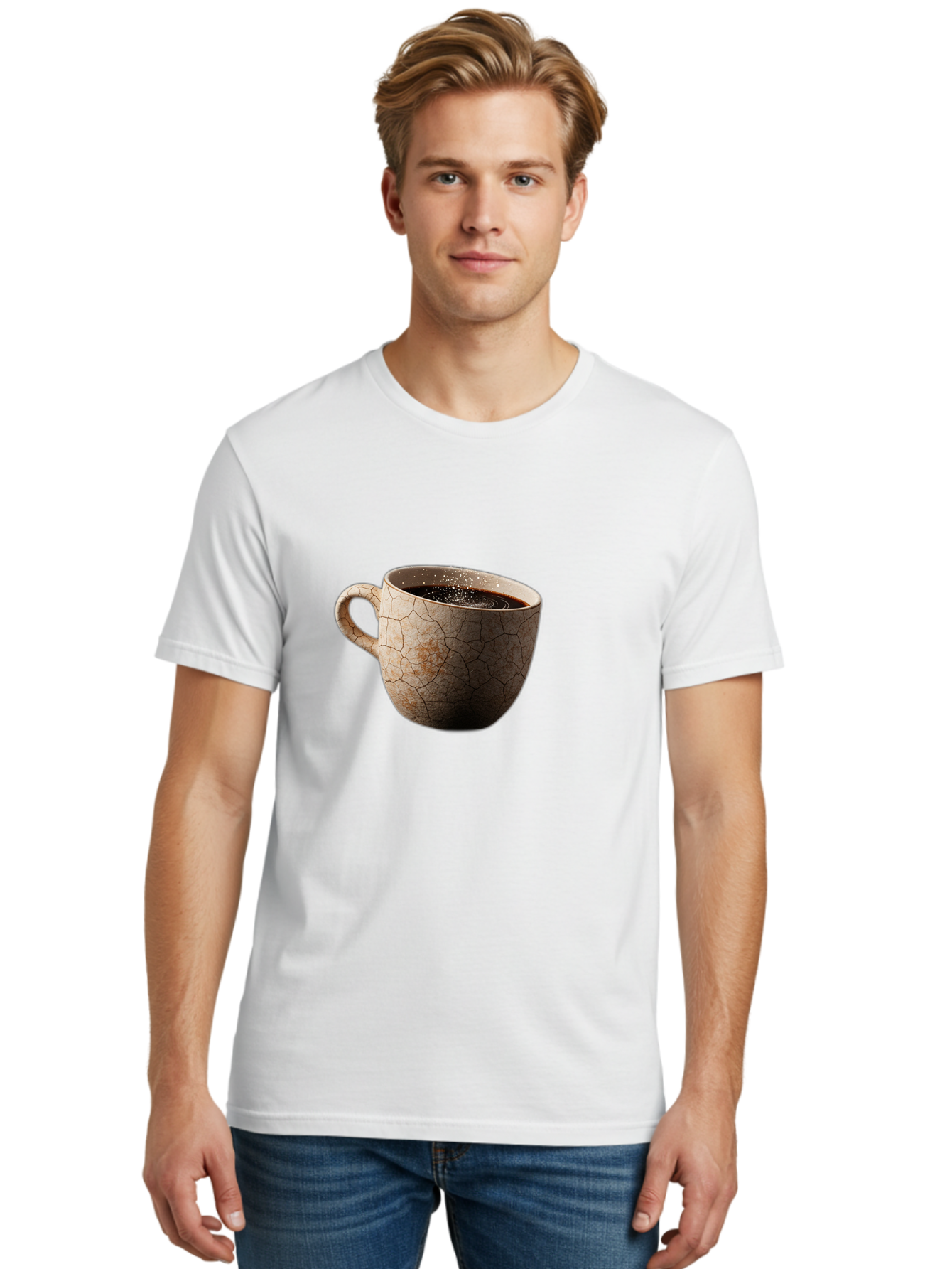 Cracked-Coffee-Mug Men'S Graphic Tee, 100% Cotton, Comfortable Casual Summer Wear, Machine Washable, Vintage Camera, Old Camera, Antique Camera, Black Camera, Classic Photography, Photography Equipment, Nostalgic Device, Film Camera, Bam121