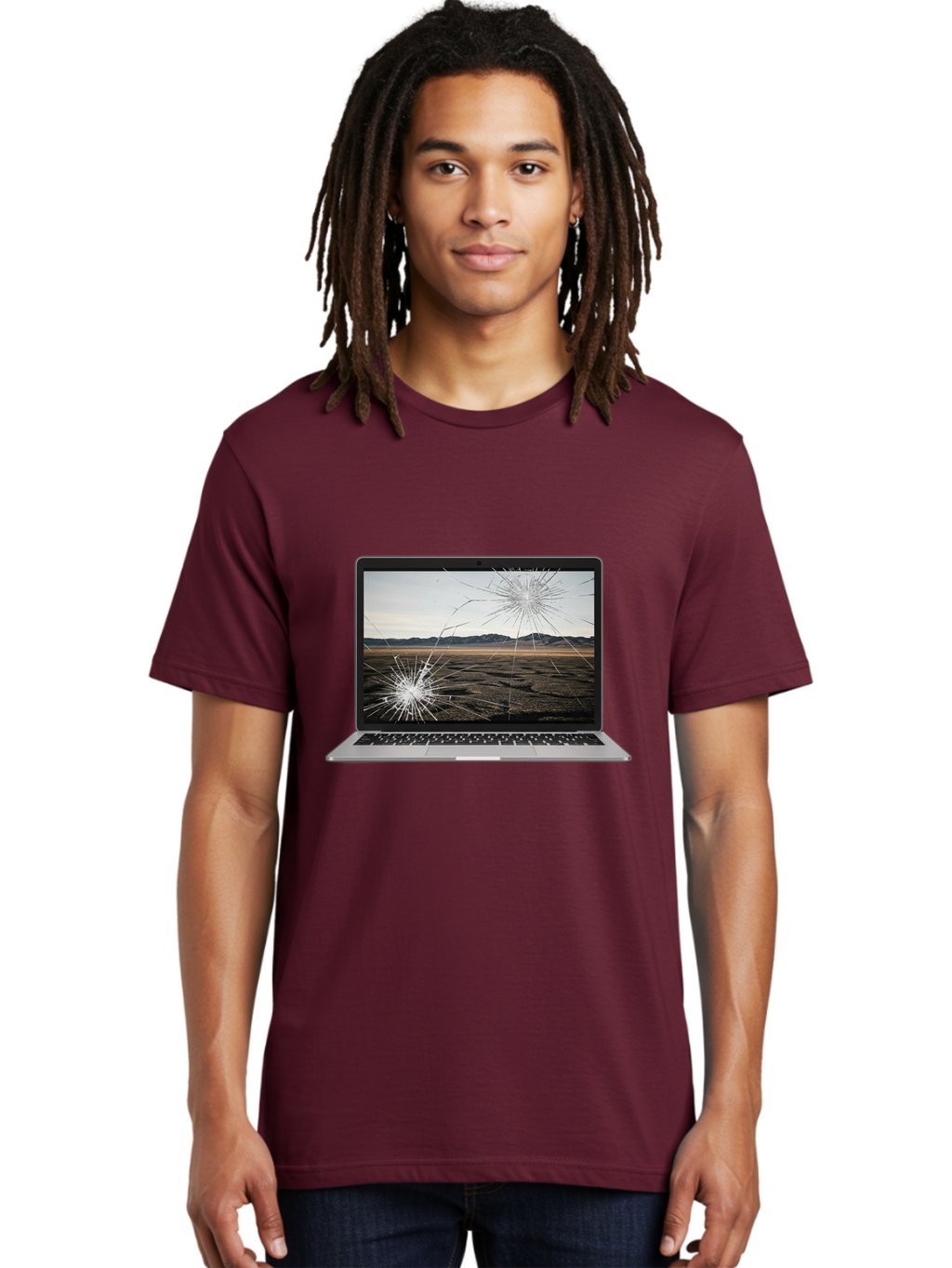 Cracked-Laptop-Screen Men'S Graphic Tee, 100% Cotton, Comfortable Casual Summer Wear, Machine Washable, Vintage Camera, Old Camera, Antique Camera, Black Camera, Classic Photography, Photography Equipment, Nostalgic Device, Film Camera, Bam122