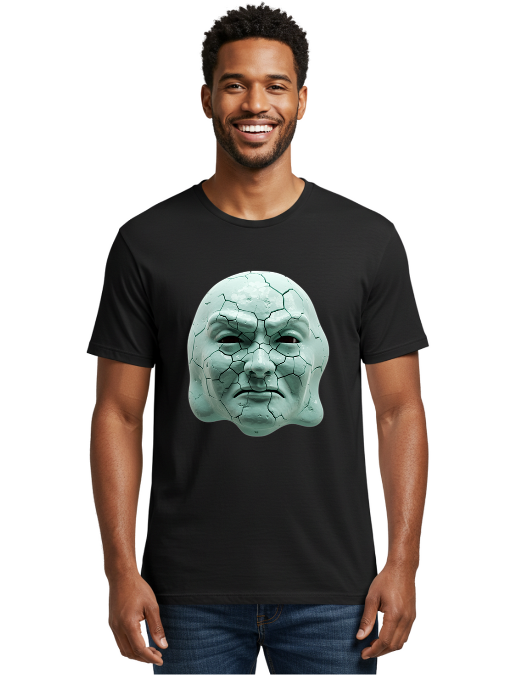 Cracked-Mask Men'S Graphic Tee, 100% Cotton, Comfortable Casual Summer Wear, Machine Washable, Vintage Camera, Old Camera, Antique Camera, Black Camera, Classic Photography, Photography Equipment, Nostalgic Device, Film Camera, Camera Art Bam123