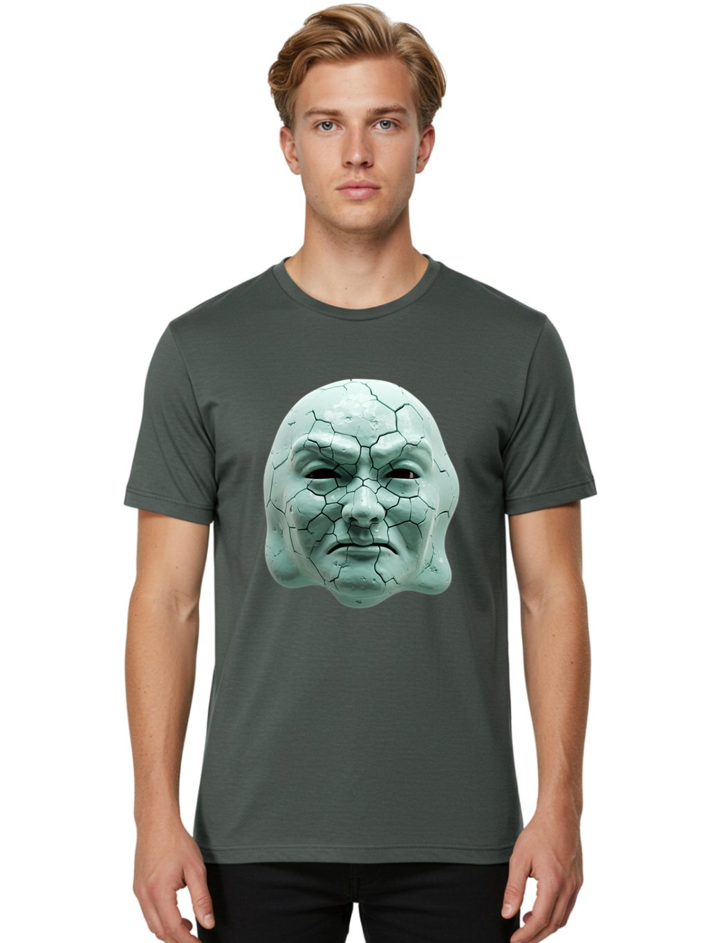 Cracked-Mask Men'S Graphic Tee, 100% Cotton, Comfortable Casual Summer Wear, Machine Washable, Vintage Camera, Old Camera, Antique Camera, Black Camera, Classic Photography, Photography Equipment, Nostalgic Device, Film Camera, Camera Art Bam123