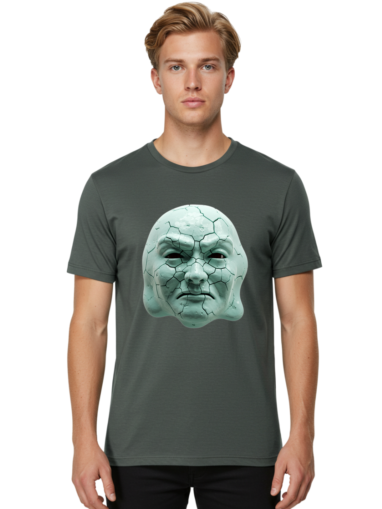 Cracked-Mask Men'S Graphic Tee, 100% Cotton, Comfortable Casual Summer Wear, Machine Washable, Vintage Camera, Old Camera, Antique Camera, Black Camera, Classic Photography, Photography Equipment, Nostalgic Device, Film Camera, Camera Art Bam123
