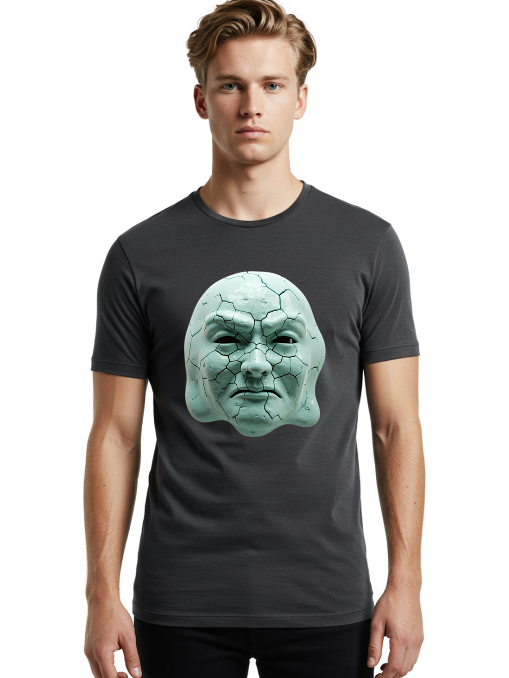 Cracked-Mask Men'S Graphic Tee, 100% Cotton, Comfortable Casual Summer Wear, Machine Washable, Vintage Camera, Old Camera, Antique Camera, Black Camera, Classic Photography, Photography Equipment, Nostalgic Device, Film Camera, Camera Art Bam123