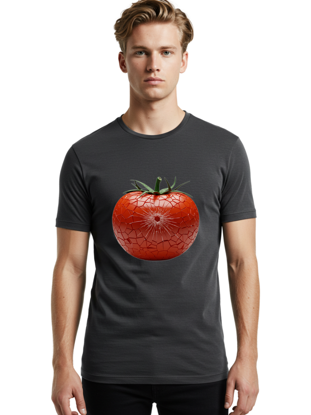 Cracked-Tomato-1 Men'S Graphic Tee, 100% Cotton, Comfortable Casual Summer Wear, Machine Washable, Vintage Camera, Old Camera, Antique Camera, Black Camera, Classic Photography, Photography Equipment, Nostalgic Device, Film Camera, Camera Art Bam125